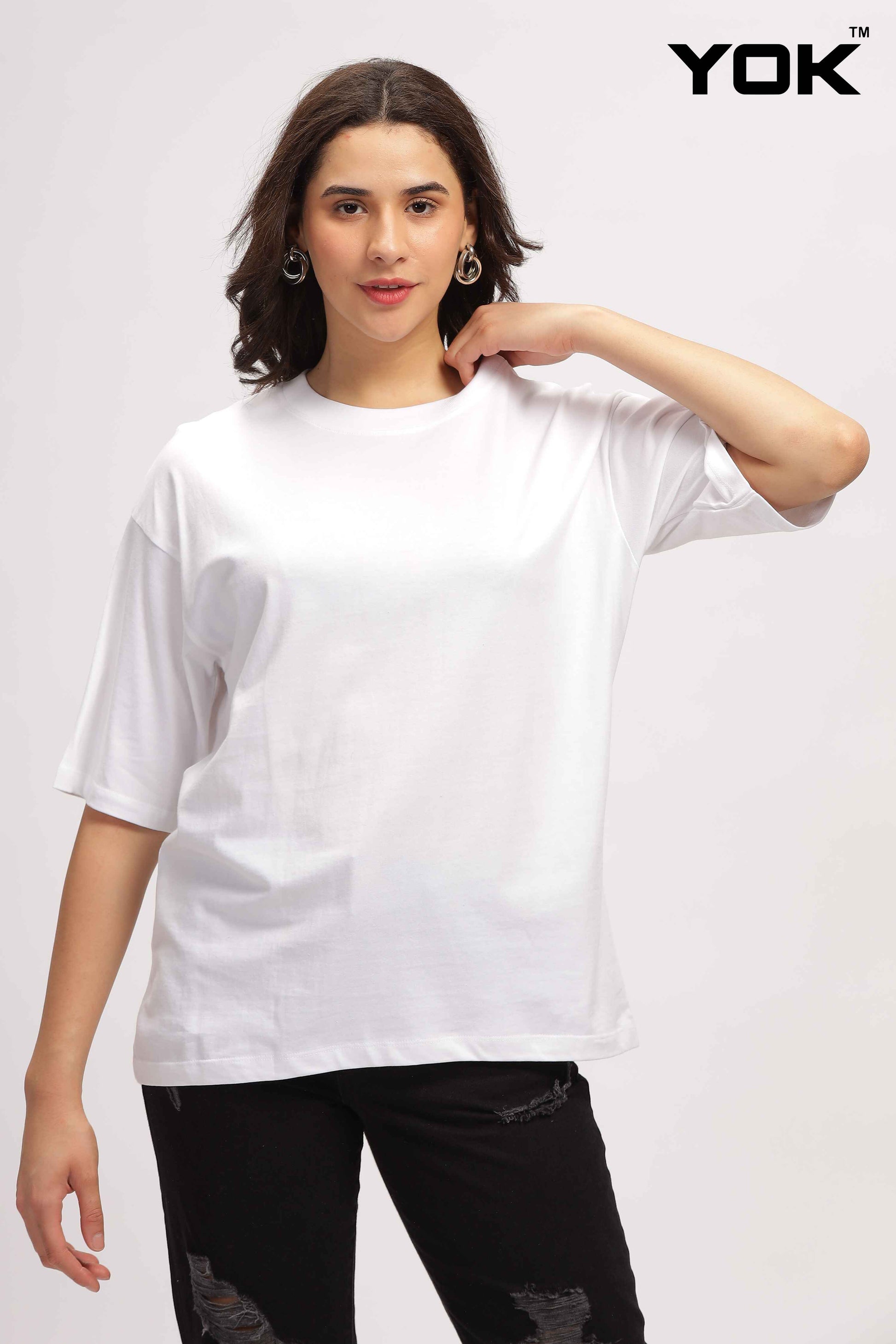 White Oversized T Shirt Women's