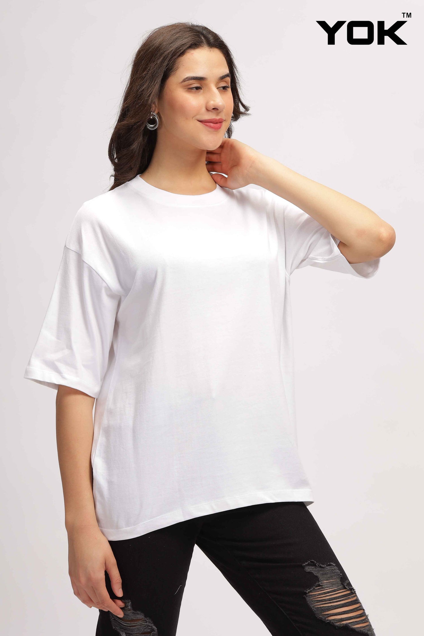 White Oversized T Shirt Women's