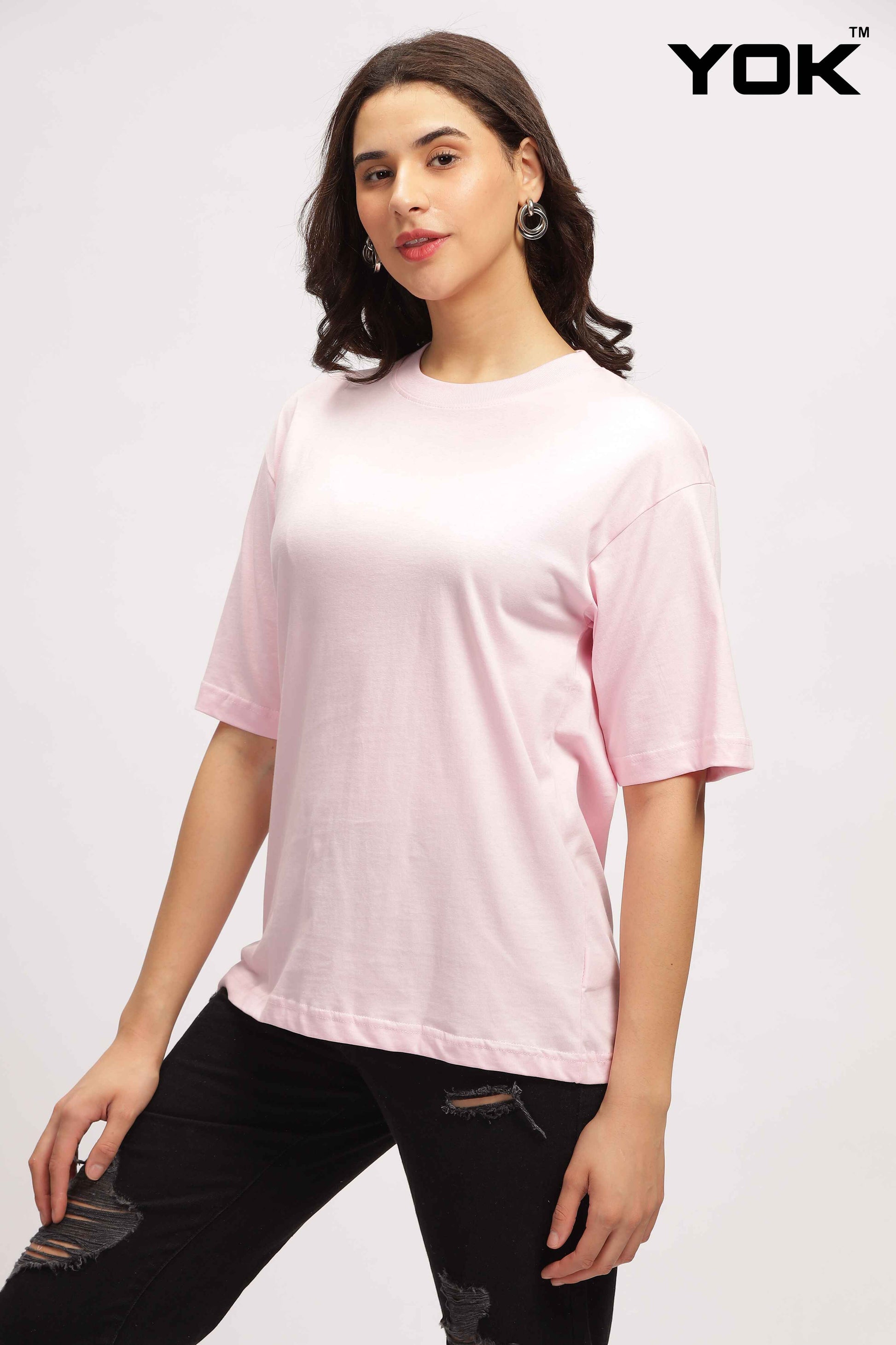 Light Pink Oversized T Shirt 