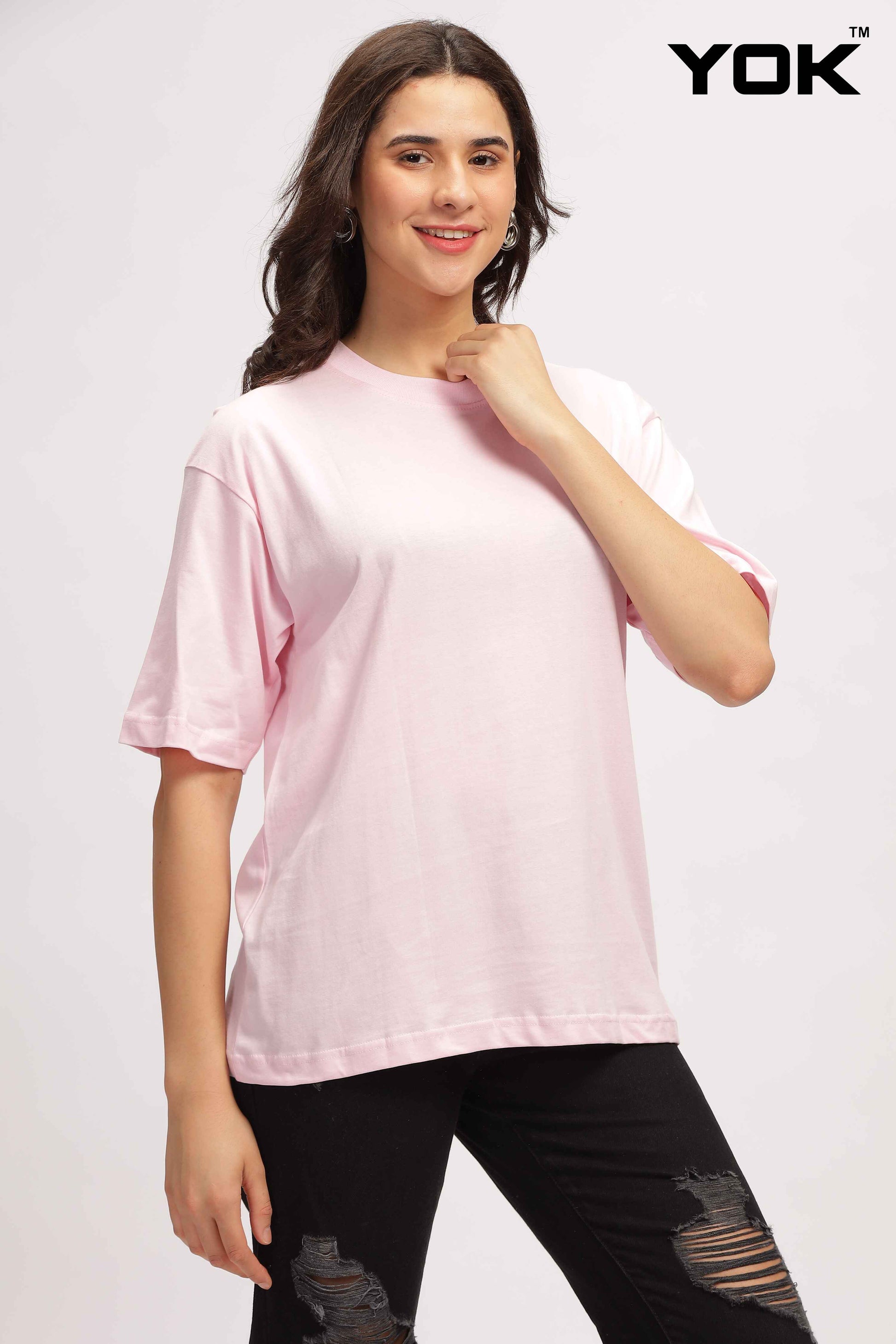 Light Pink Oversized T Shirt 