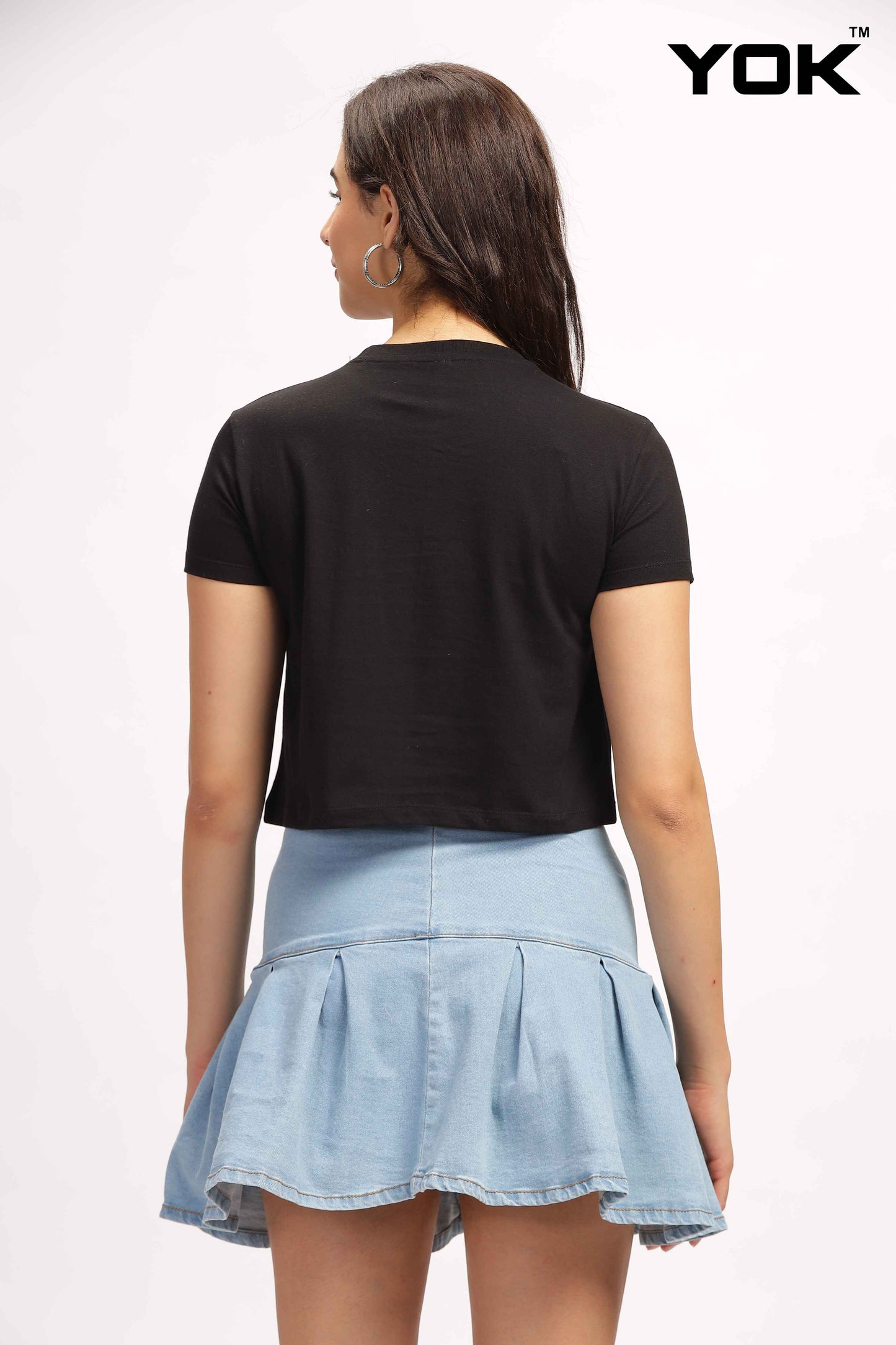 Black Crop Top for Women