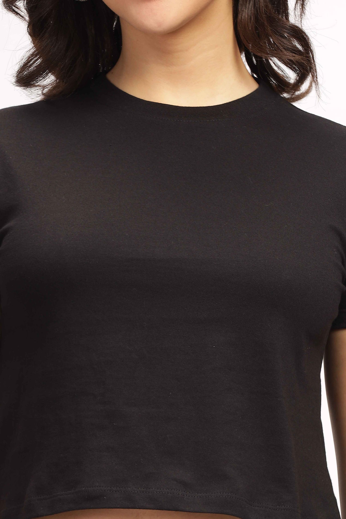 Black Crop Top for Women