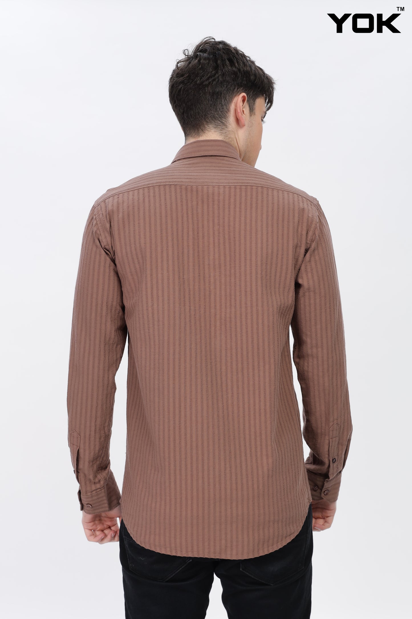 Brown Stripe Shirt for Men