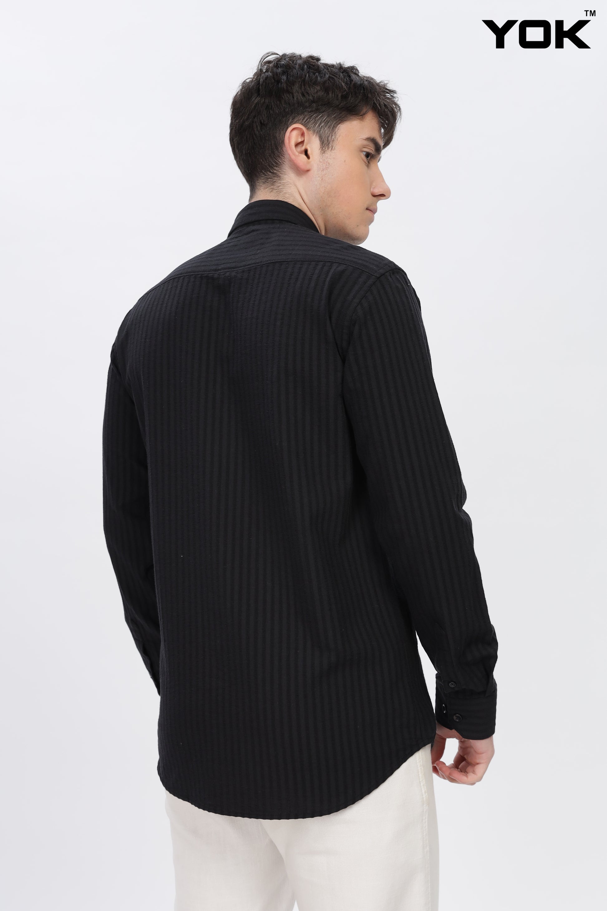 Mens Black Stripe Shirt