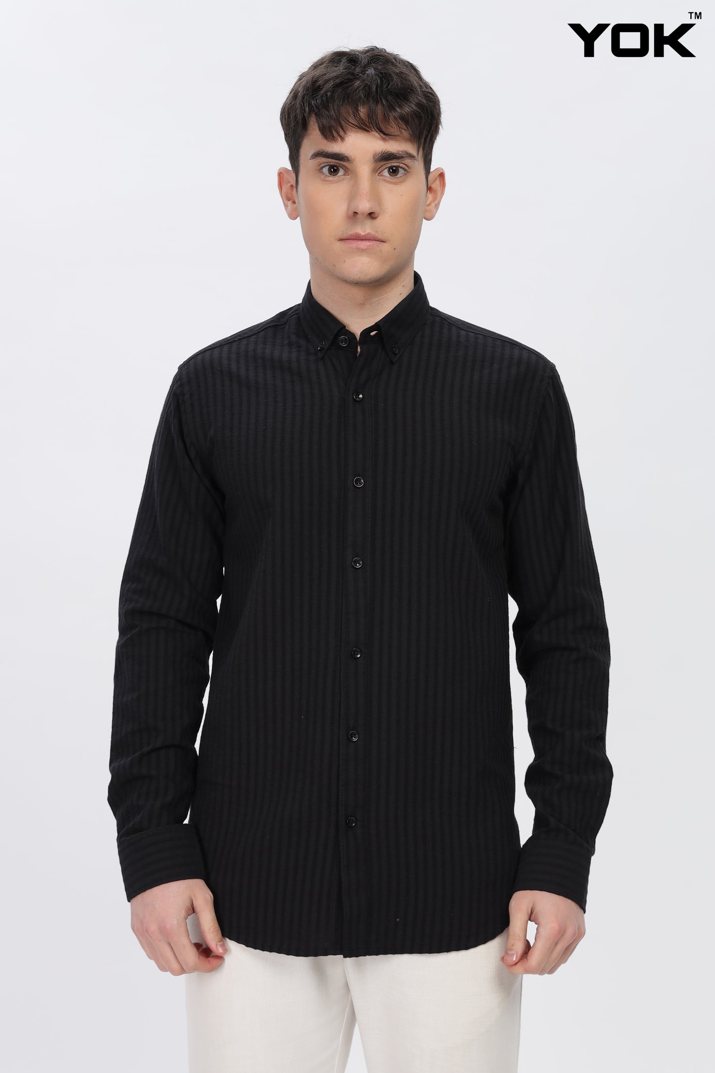 Mens Black Stripe Shirt