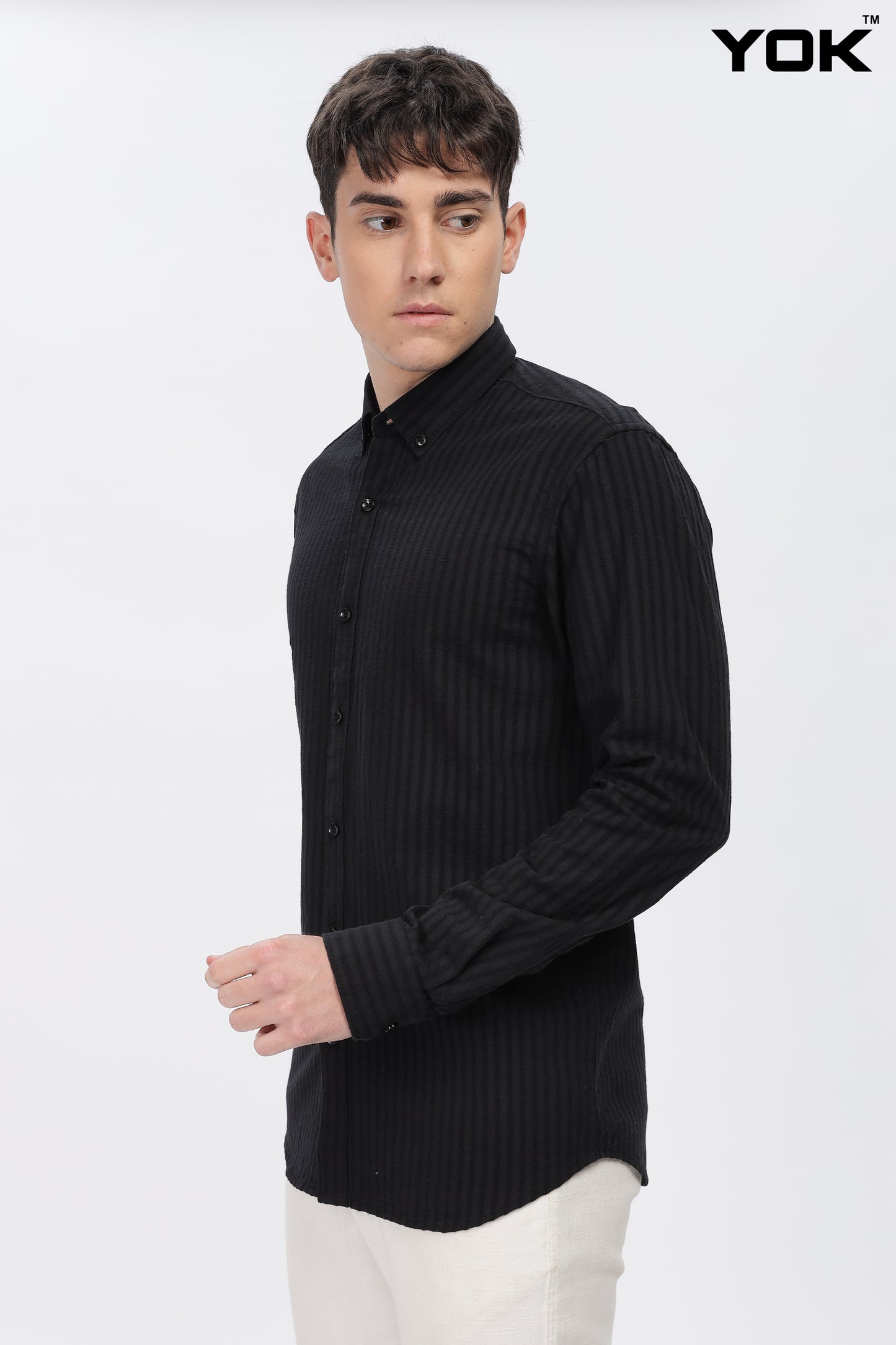 Mens Black Stripe Shirt