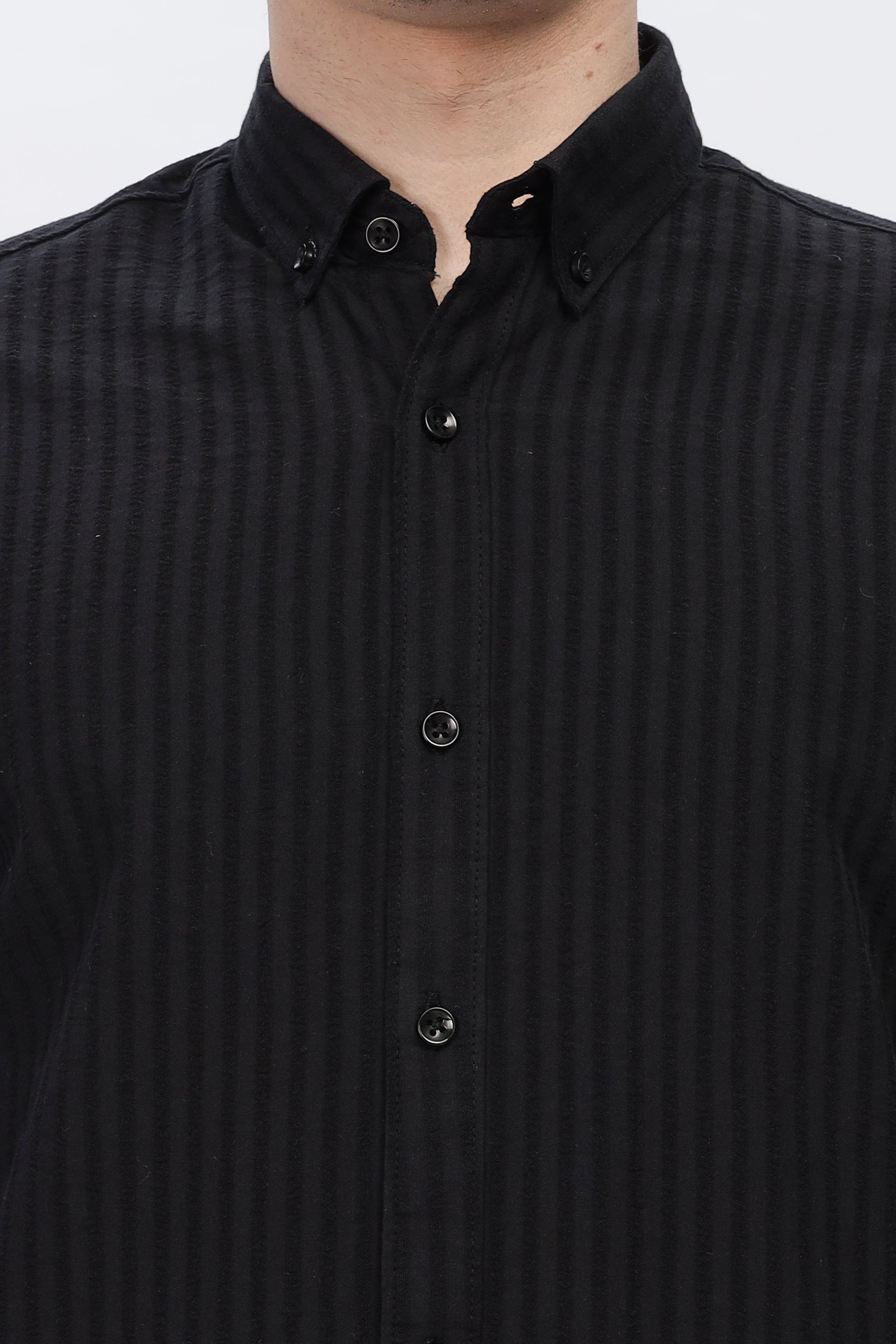 Mens Black Stripe Shirt