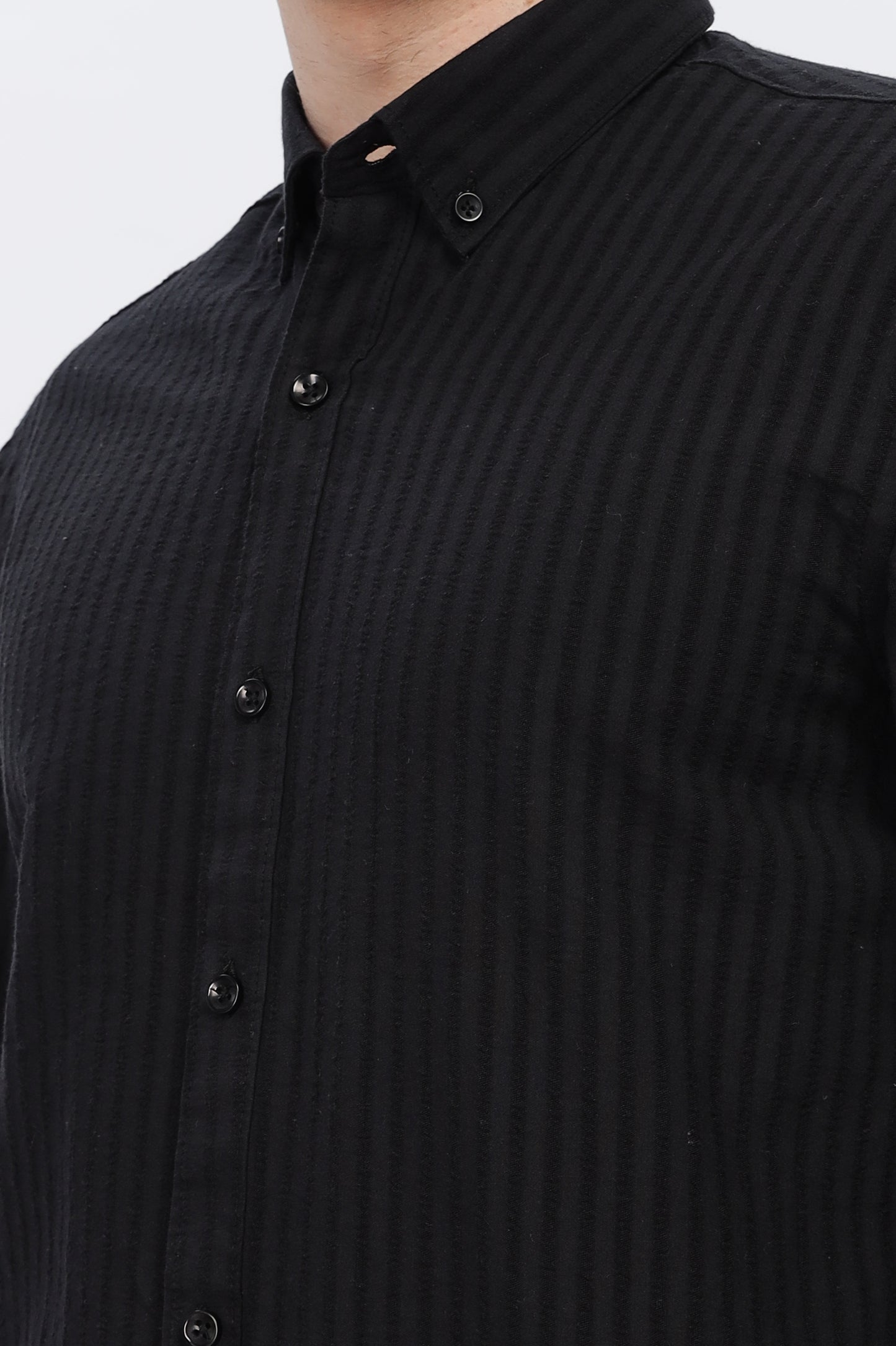 Mens Black Stripe Shirt