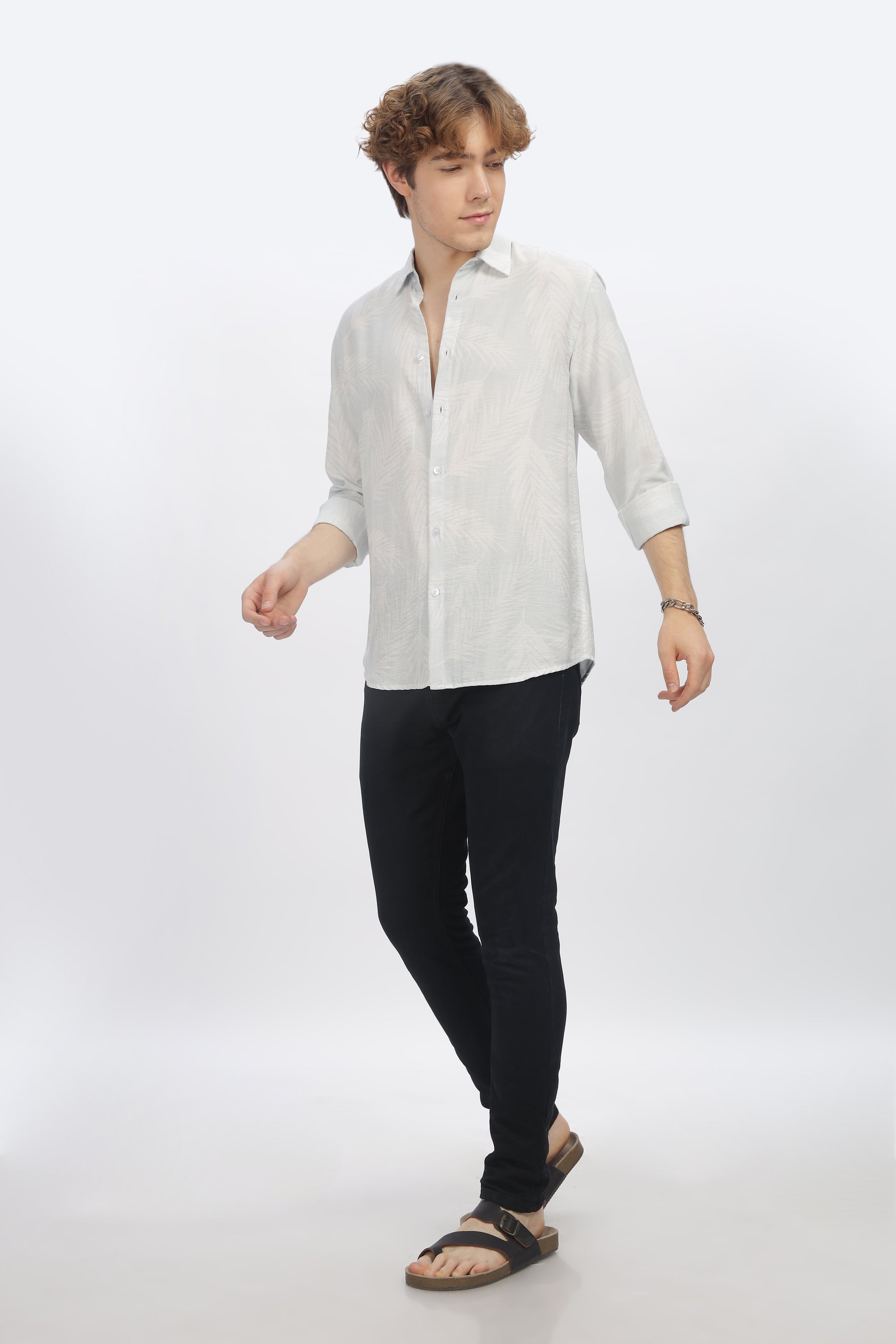  Light Grey Shirt for Men - Printed Shirt