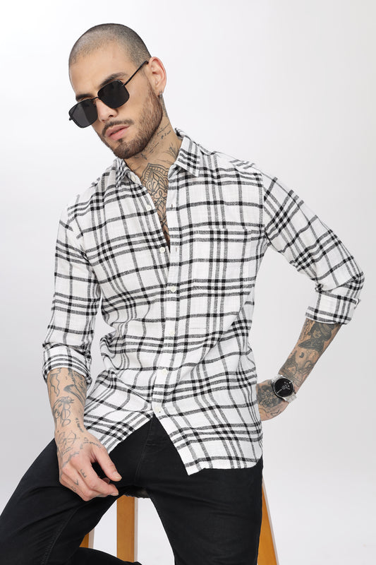 Black Check Shirt For Men