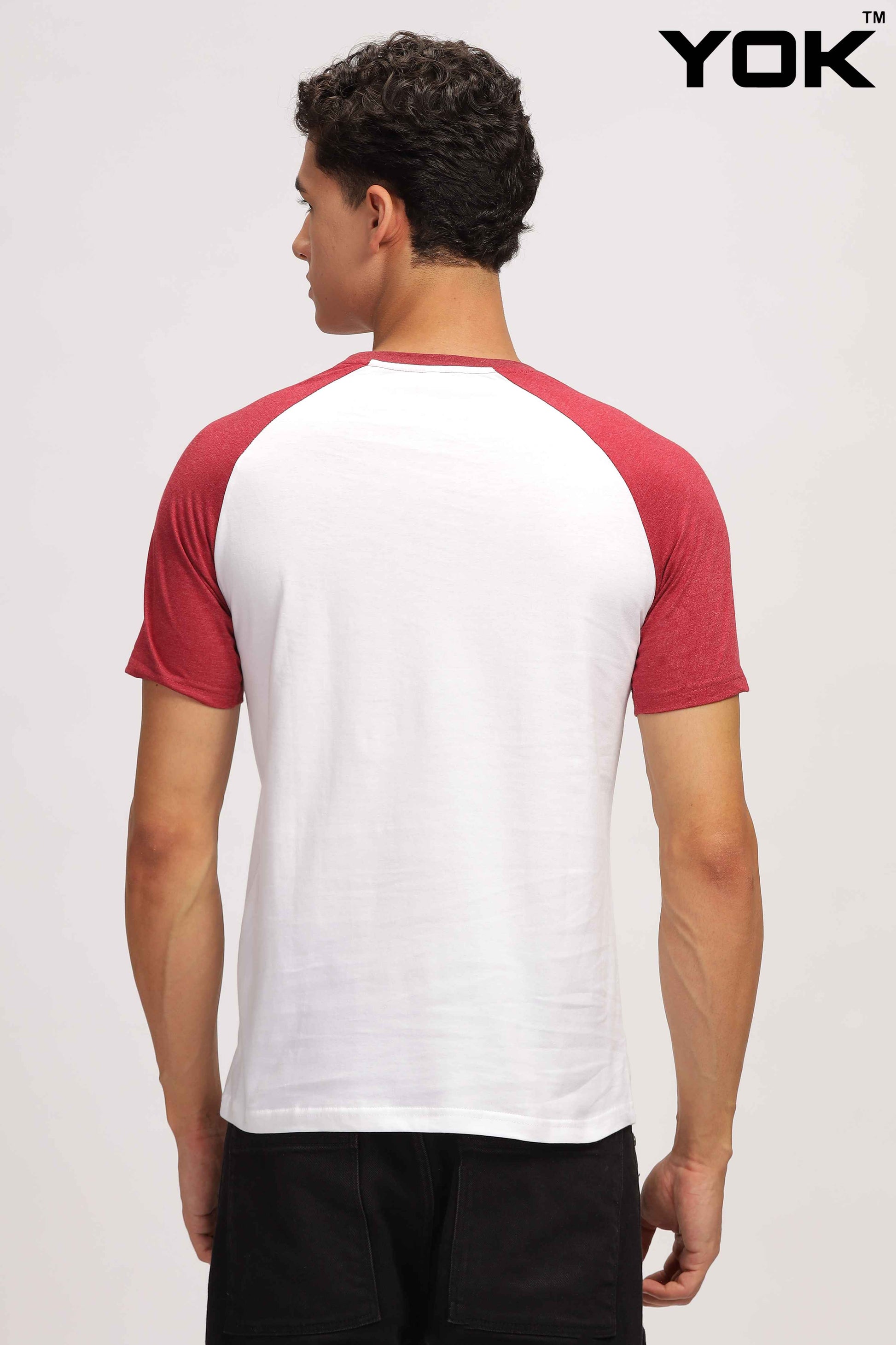  Red & White Raglan Sleeve T Shirt