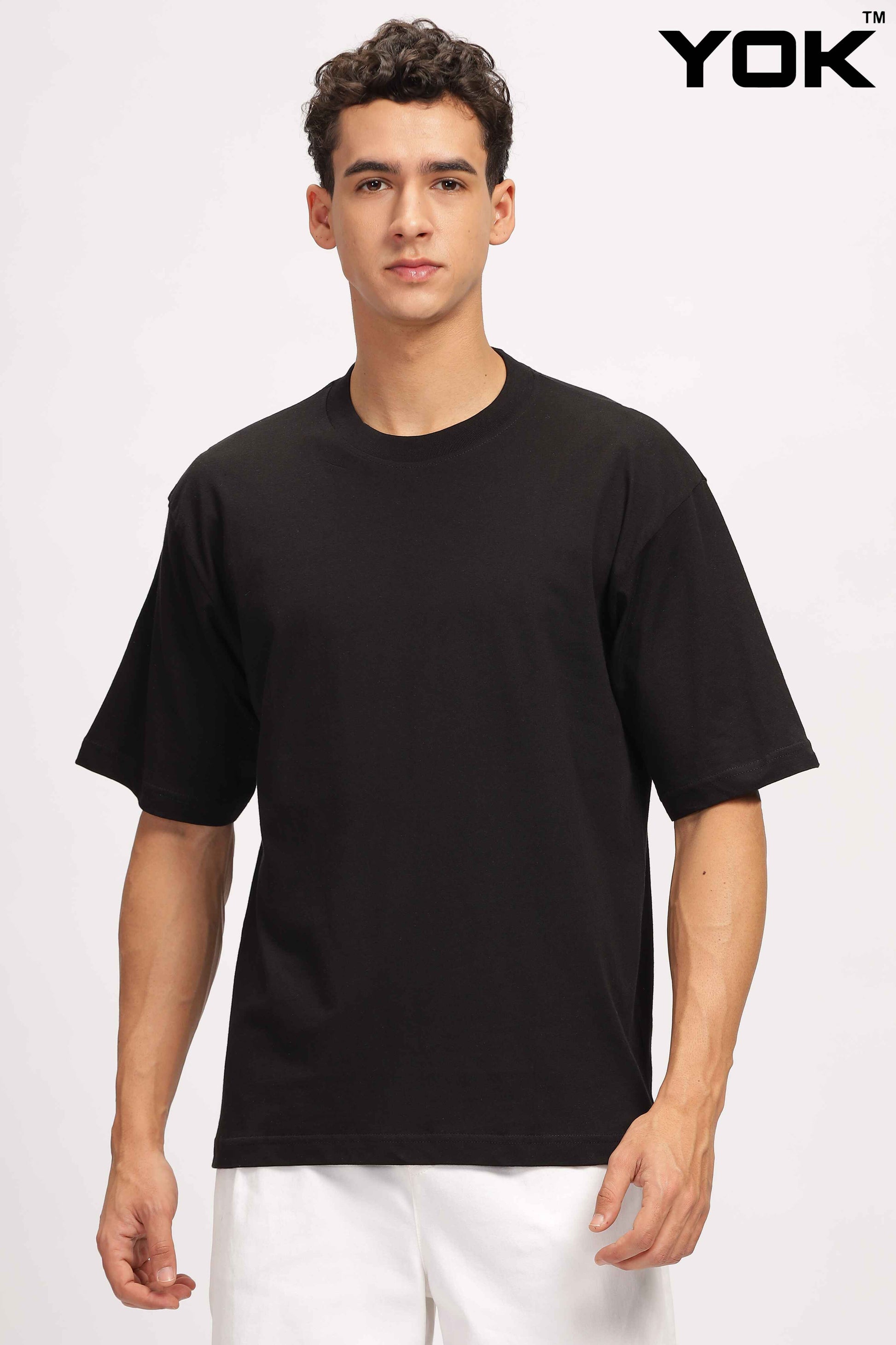 Plain Oversized Black T-Shirt for Men