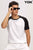 Athletic VL Raglan Men's white & black Half Sleeve T-Shirt