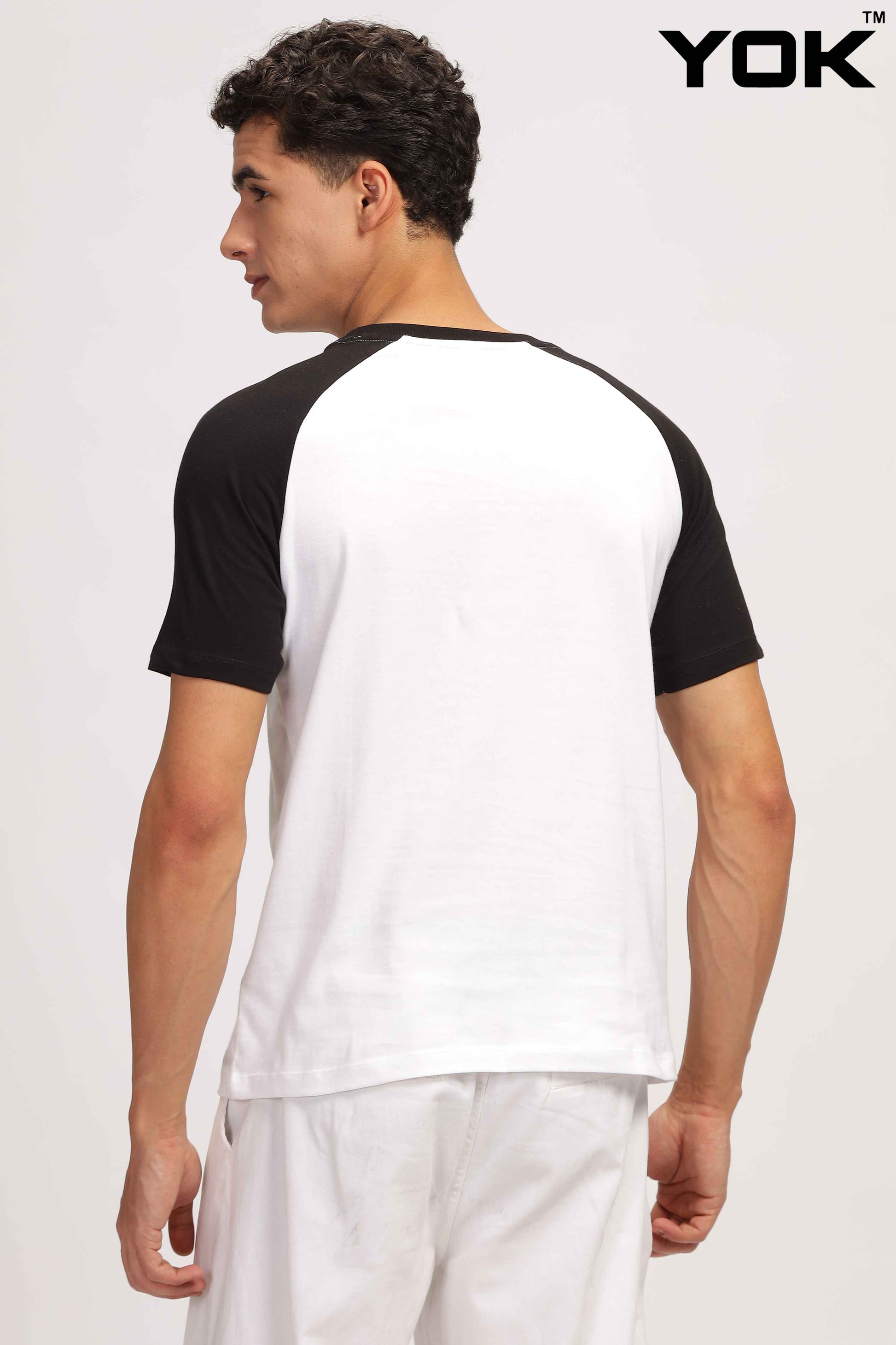 Black & White Raglan Sleeve T Shirt