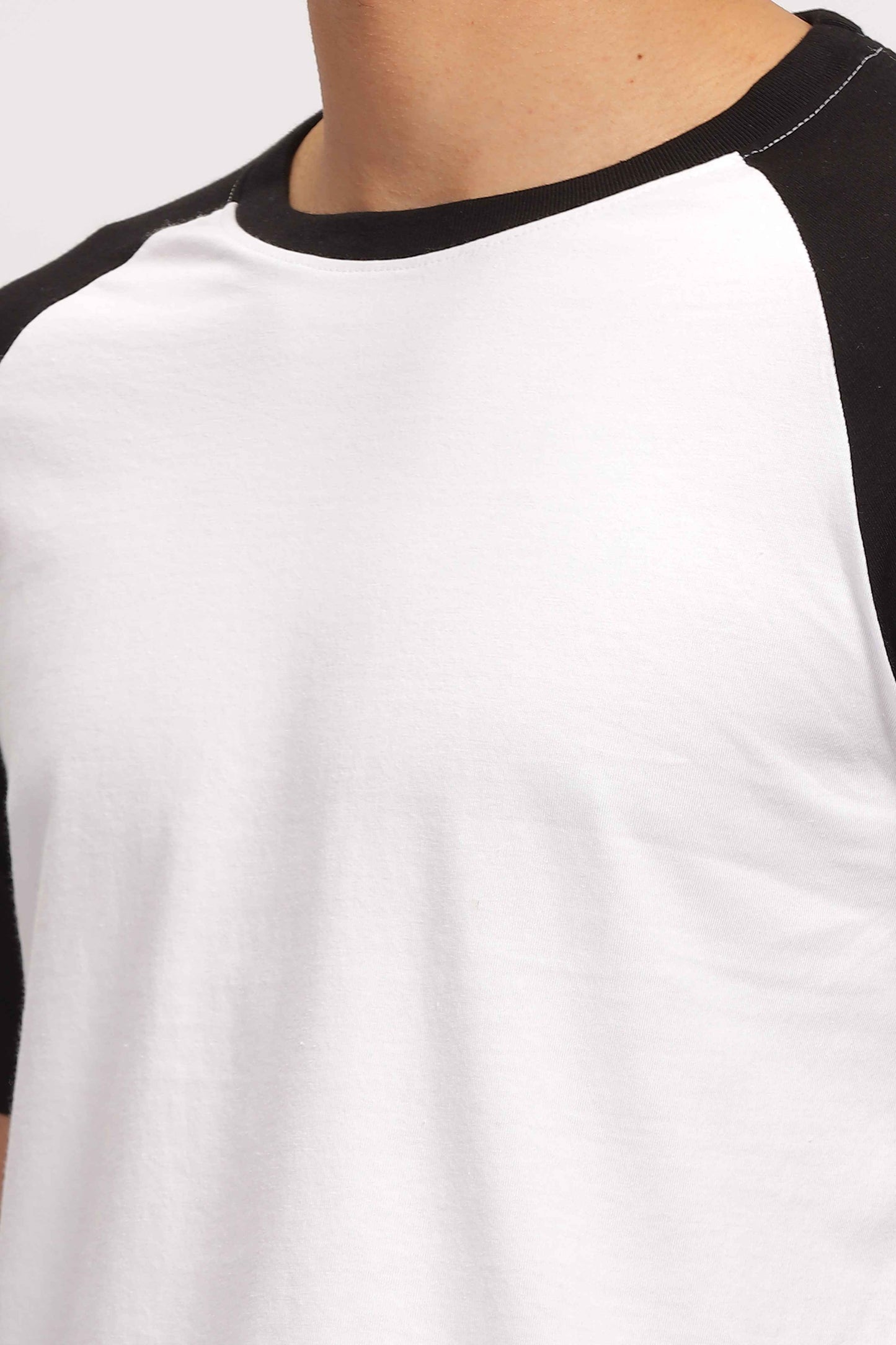 Black & White Raglan Sleeve T Shirt