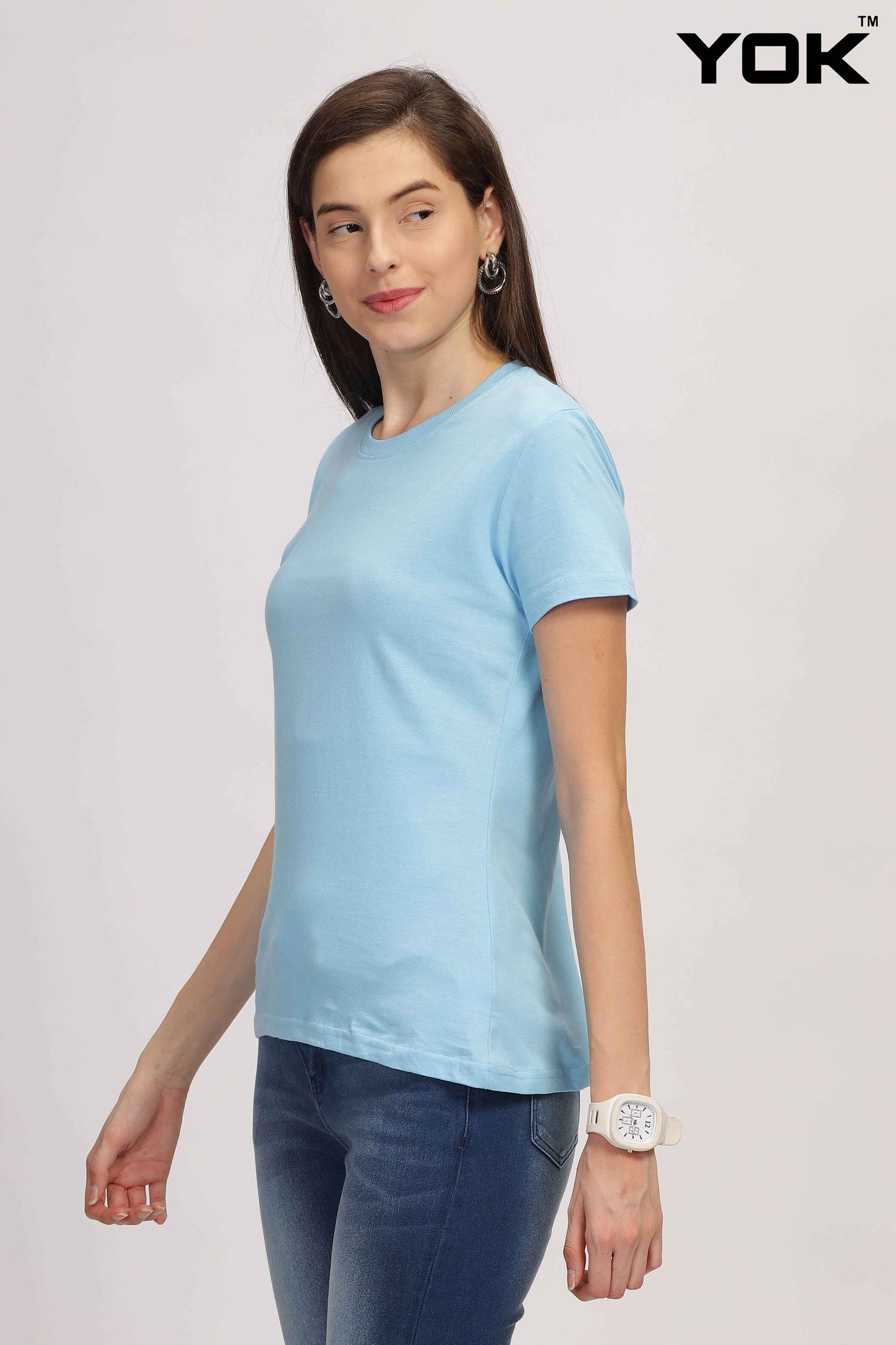 Sky Blue T Shirt for Women 