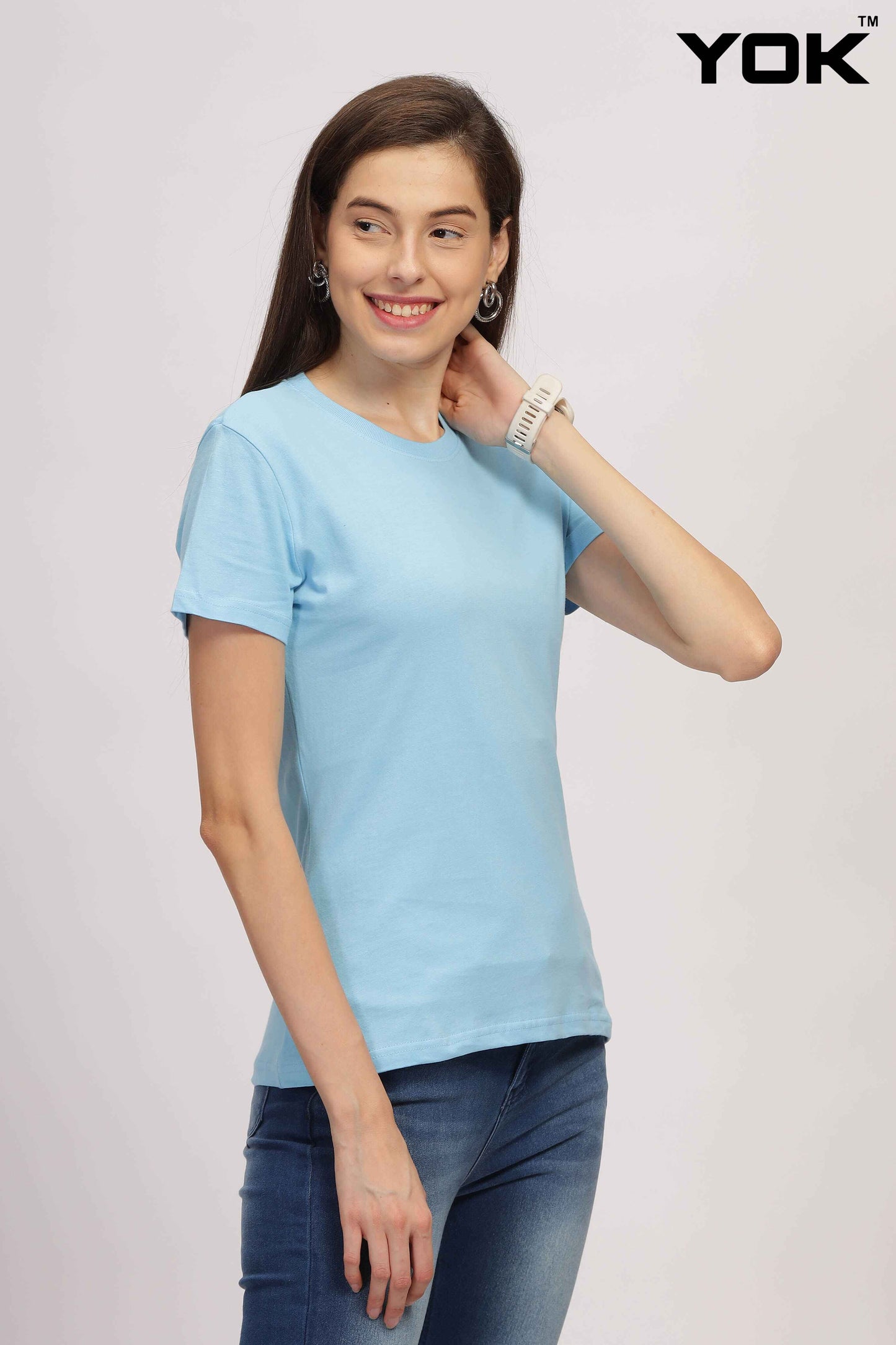 Sky Blue T Shirt for Women 