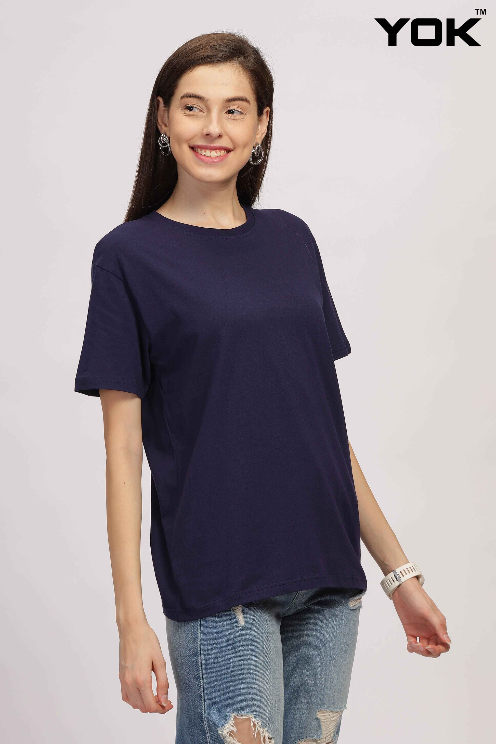 Navy Blue T Shirt for Women