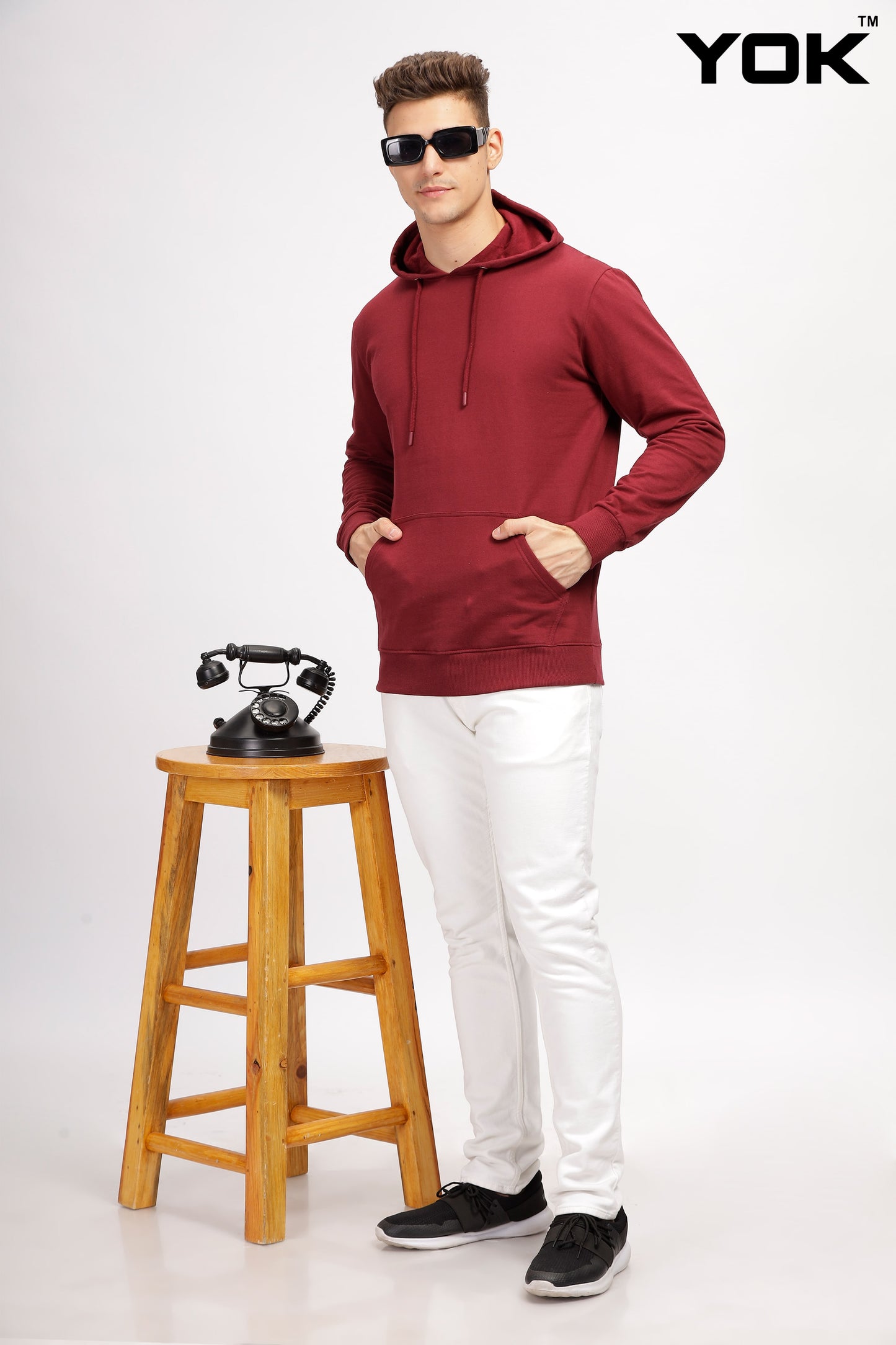 Plain Maroon Hoodies 