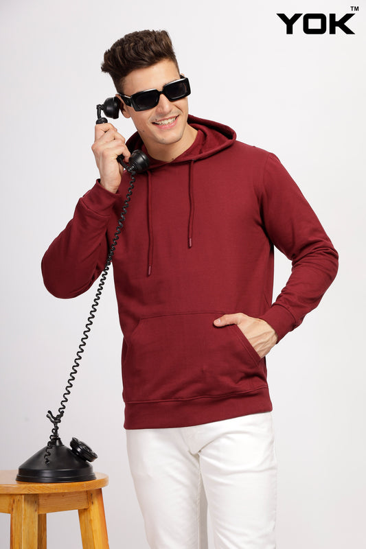 Plain Maroon Hoodies 