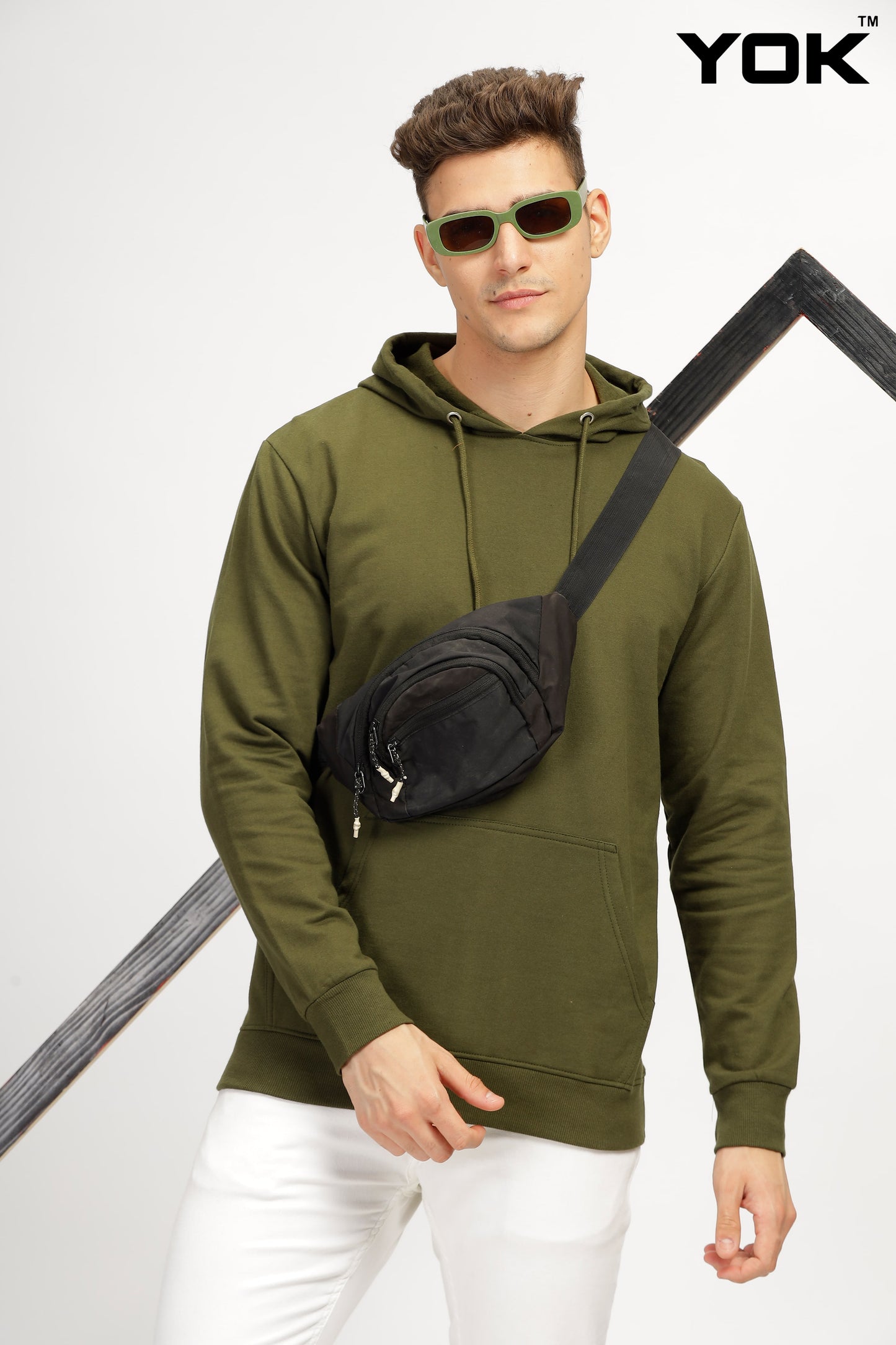  Plain Olive Green Hoodie 