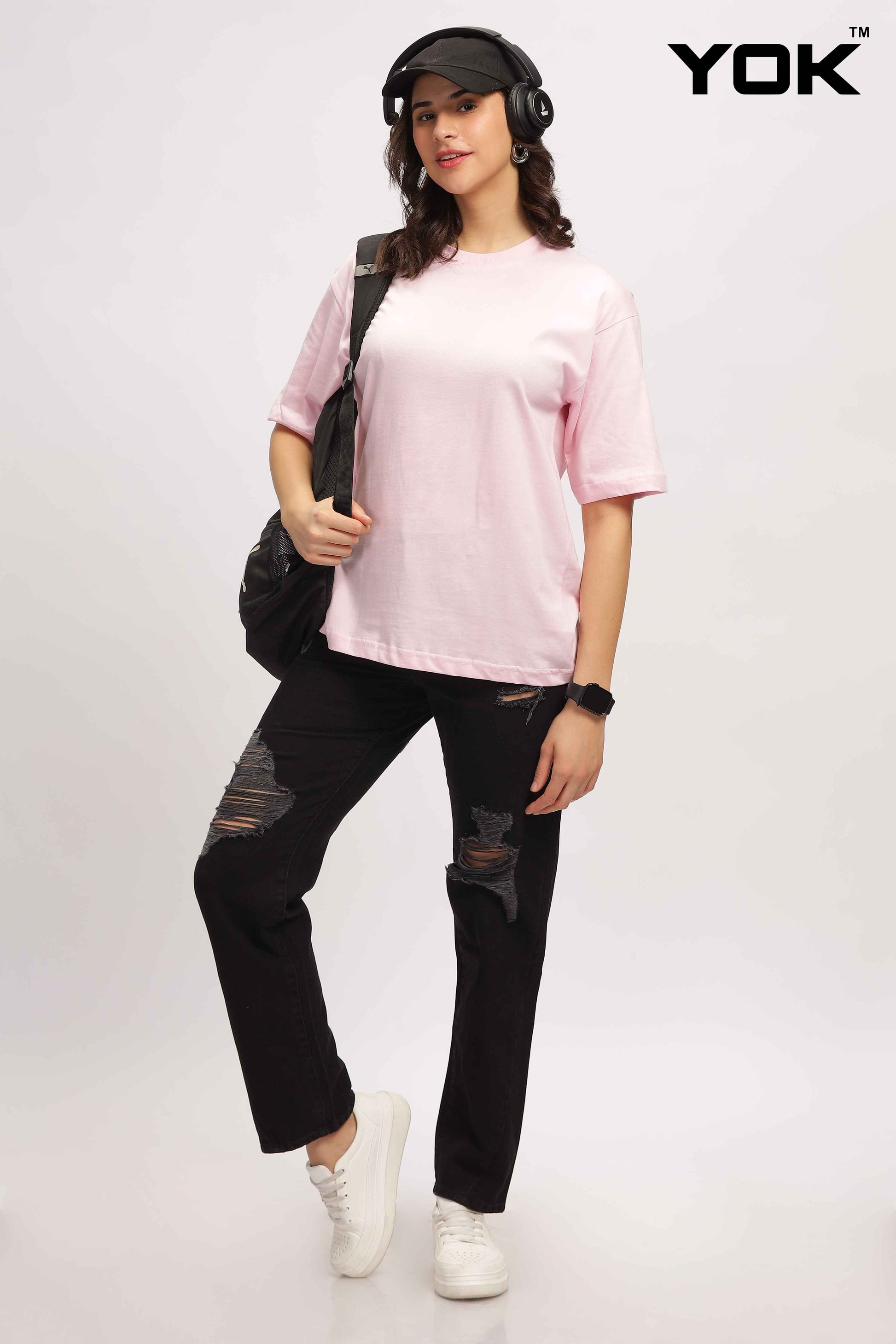 Light Pink Oversized T Shirt 