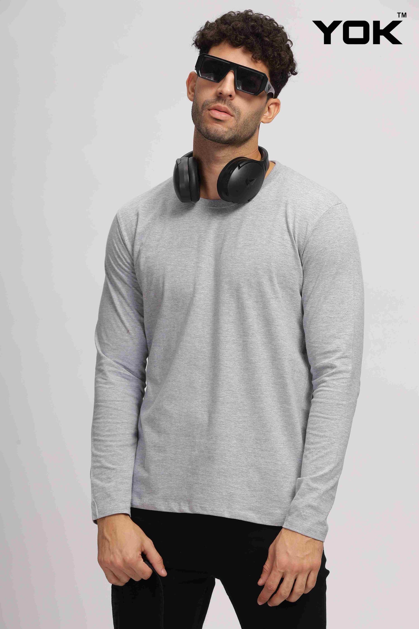 Plain greyFull Sleeves T-shirt