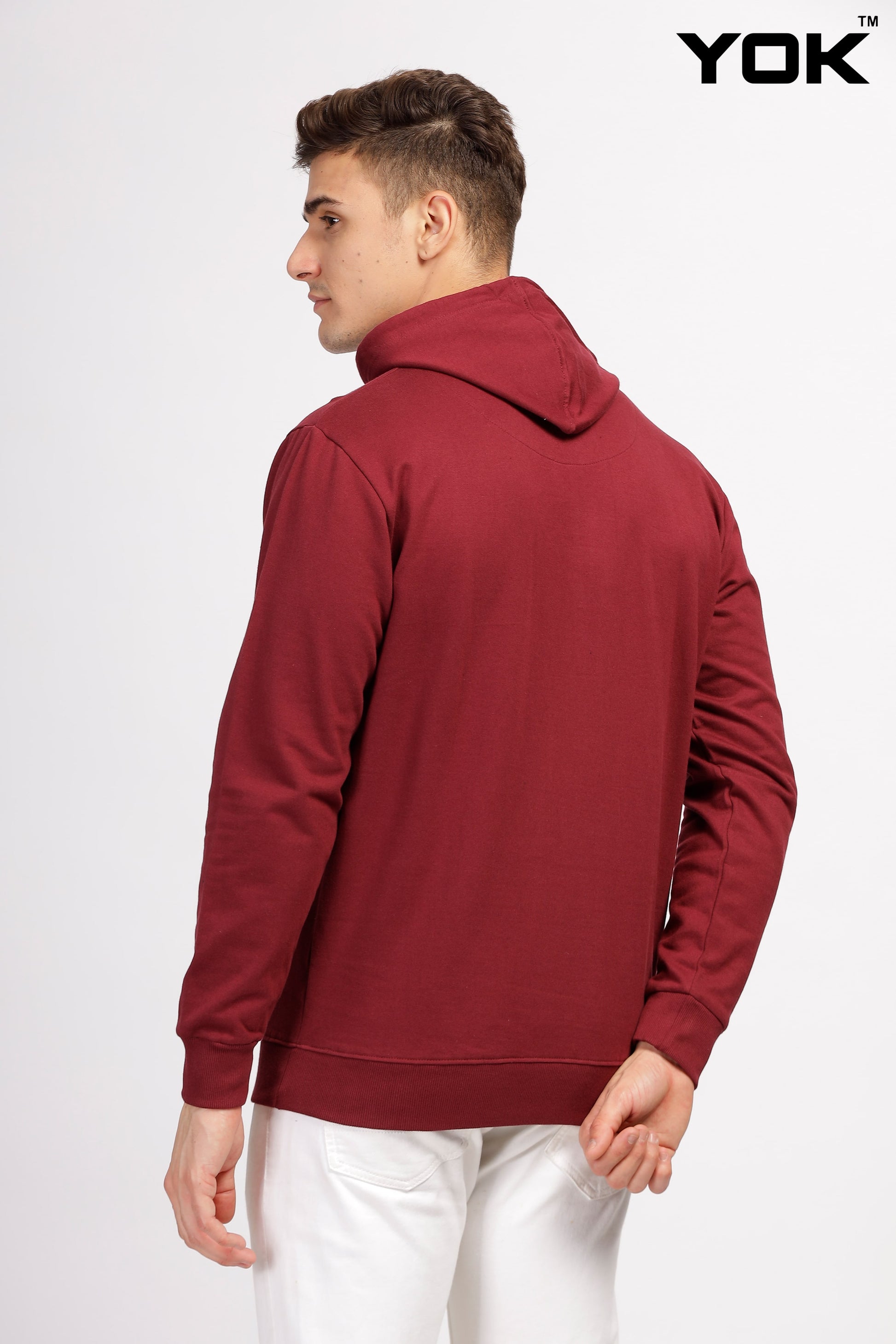 Plain Maroon Hoodies for Men