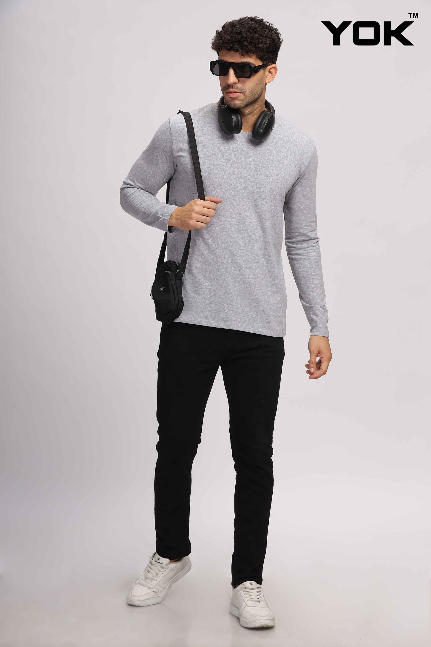 Plain greyFull Sleeves T-shirt