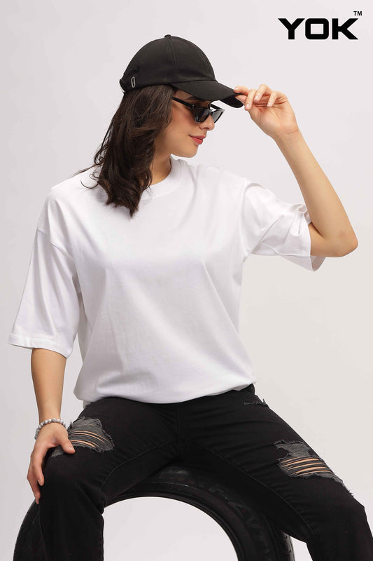 White Oversized T Shirt Women's