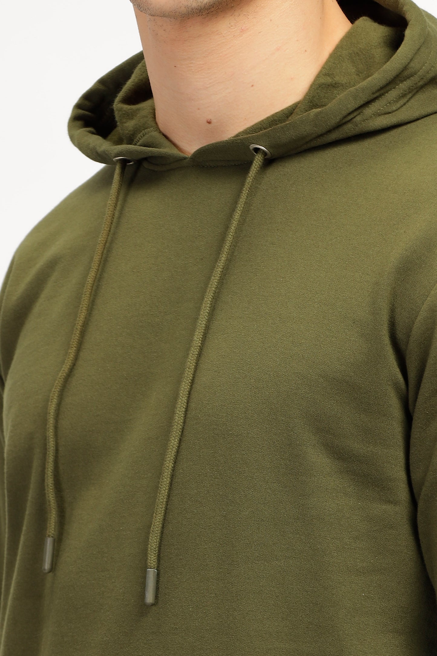  Plain Olive Green Hoodie 