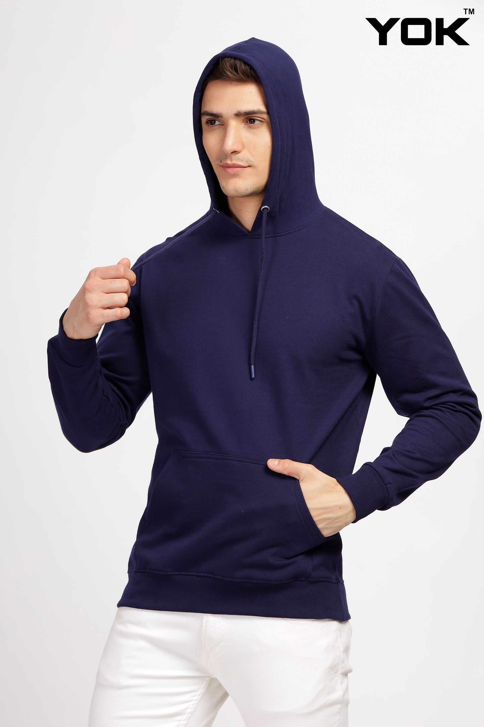 Plain Navy Blue Hoodie