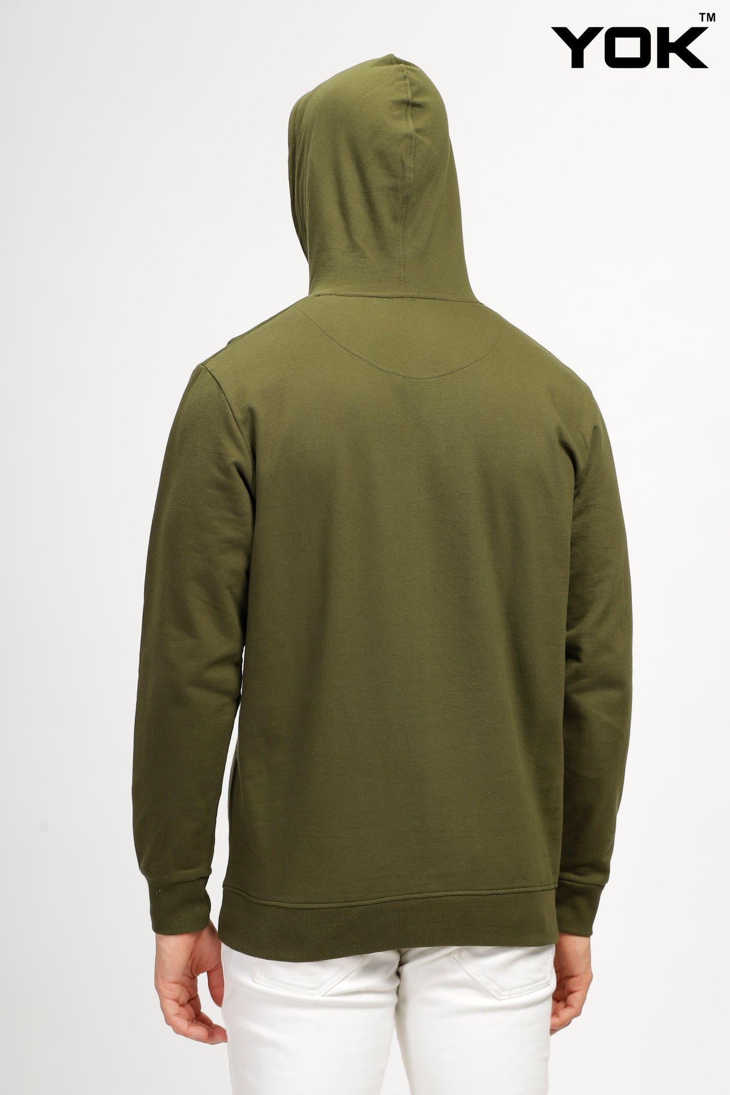  Plain Olive Green Hoodie 