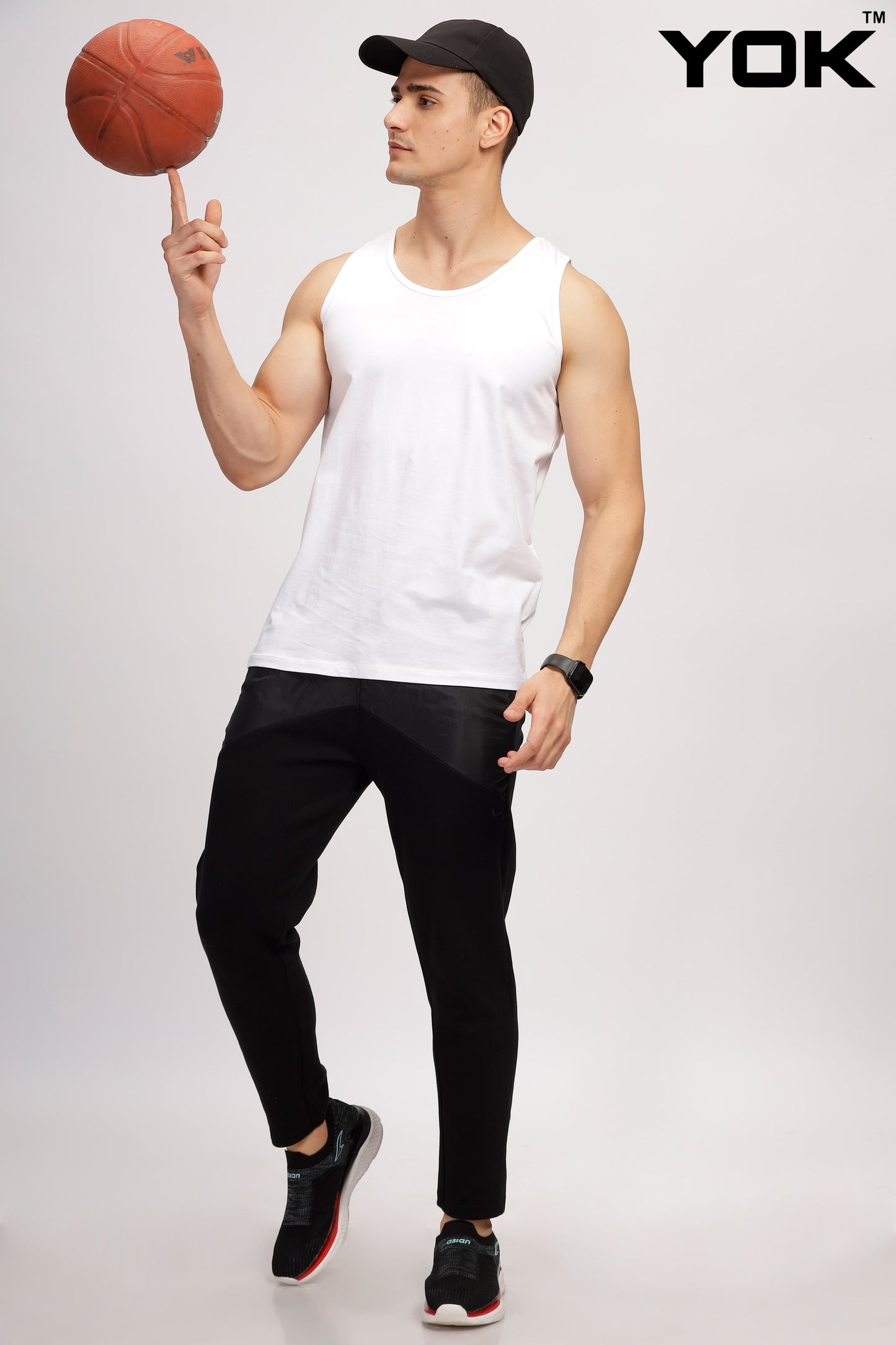 White Sleeveless T-Shirts for Men