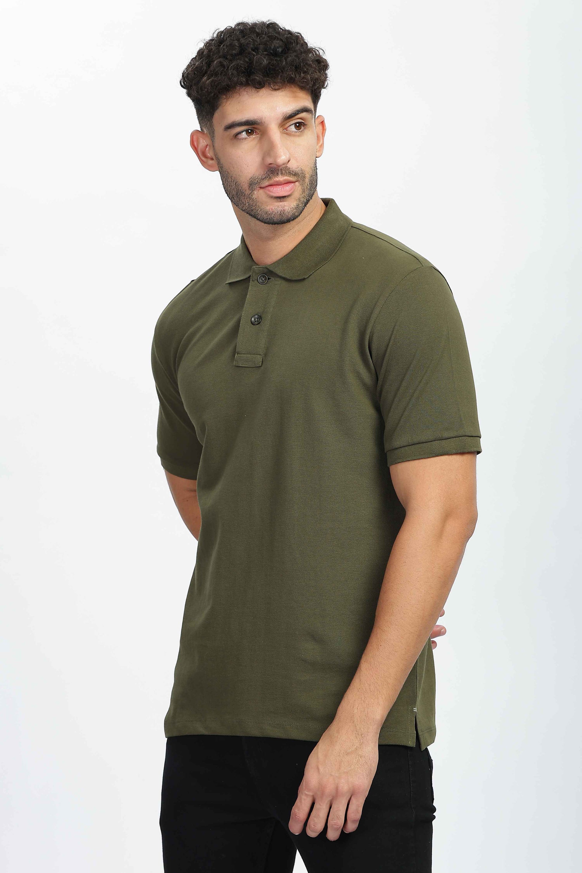 Olive Green Polo T Shirt for men