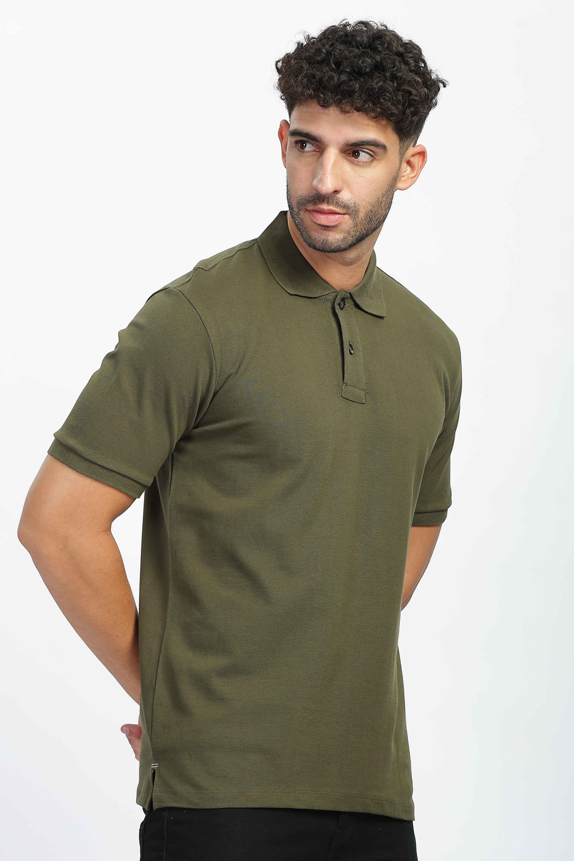 Olive Green Polo T Shirt for men