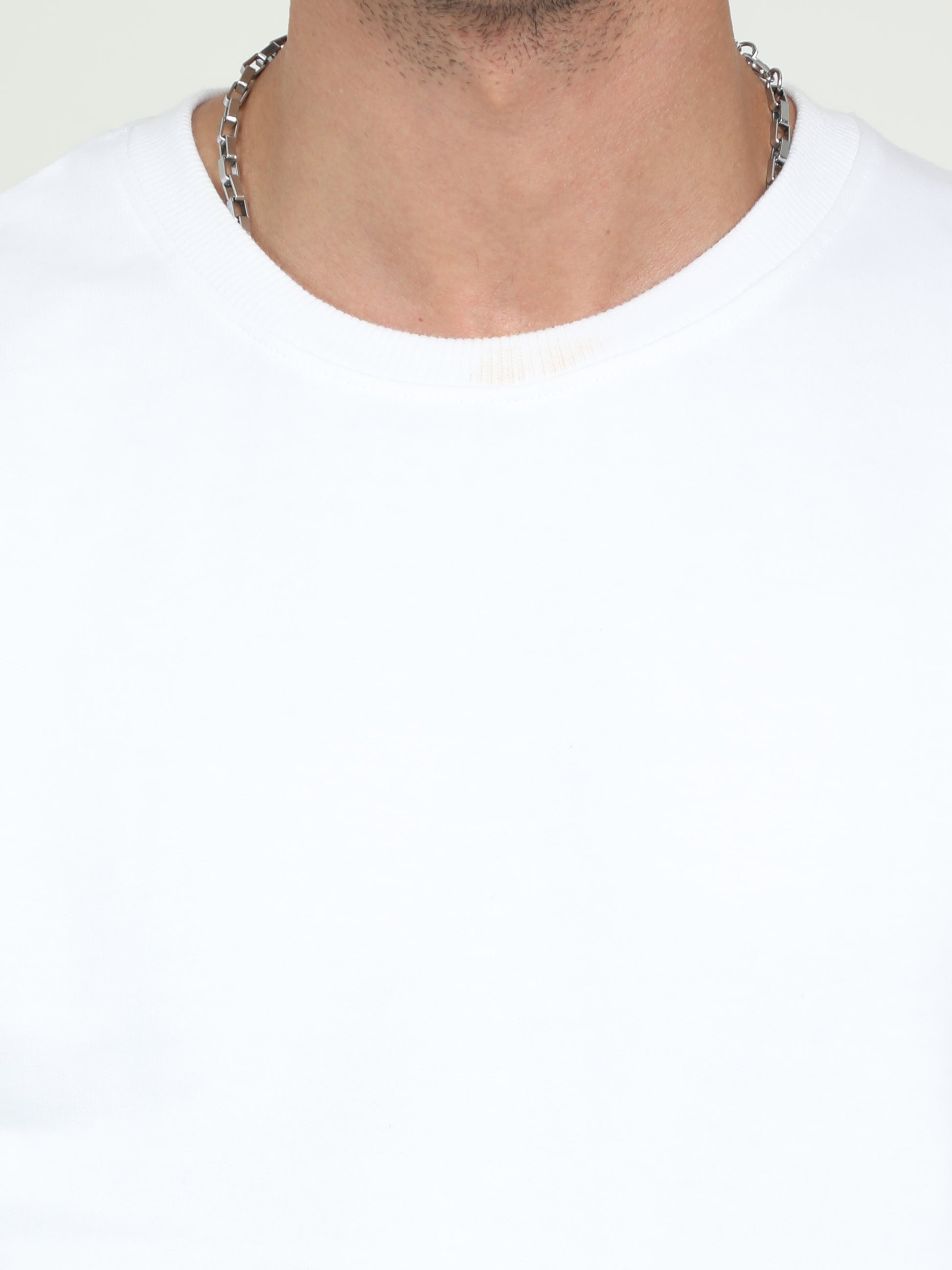 Mens White Sweatshirt 