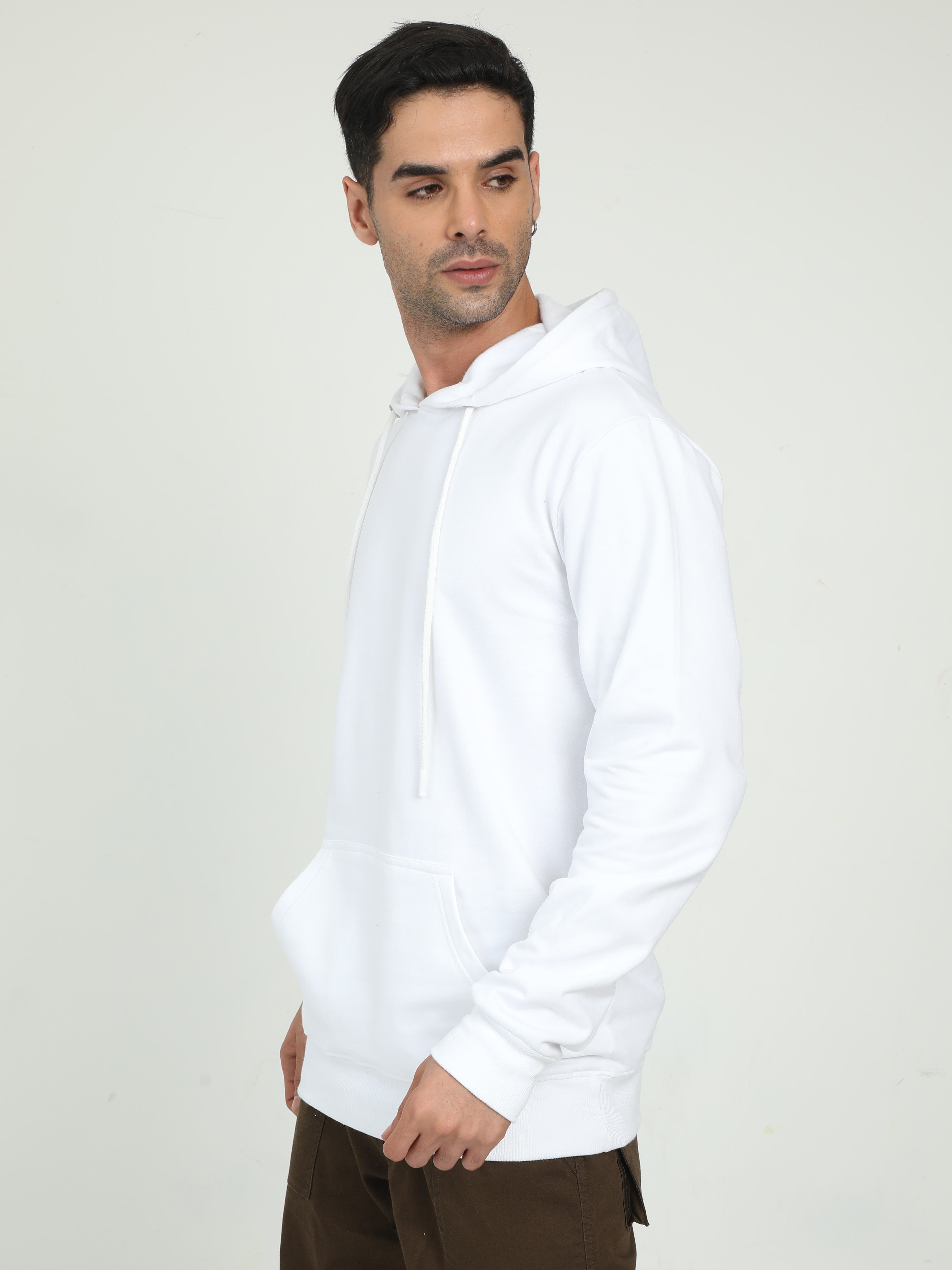 Shop Mens Plain White Hoodie Online at Great Price