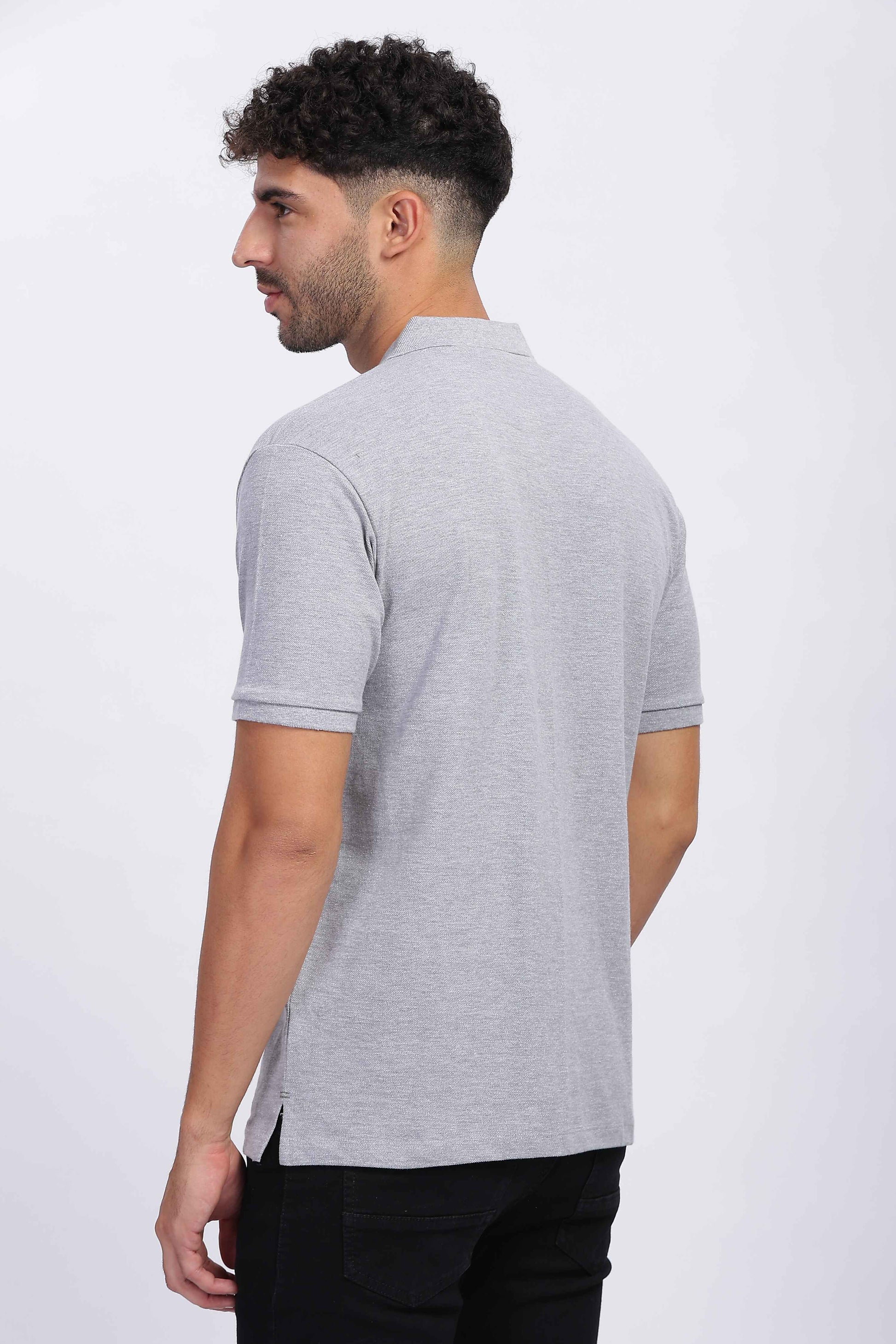 Grey Polo T Shirt for Men 