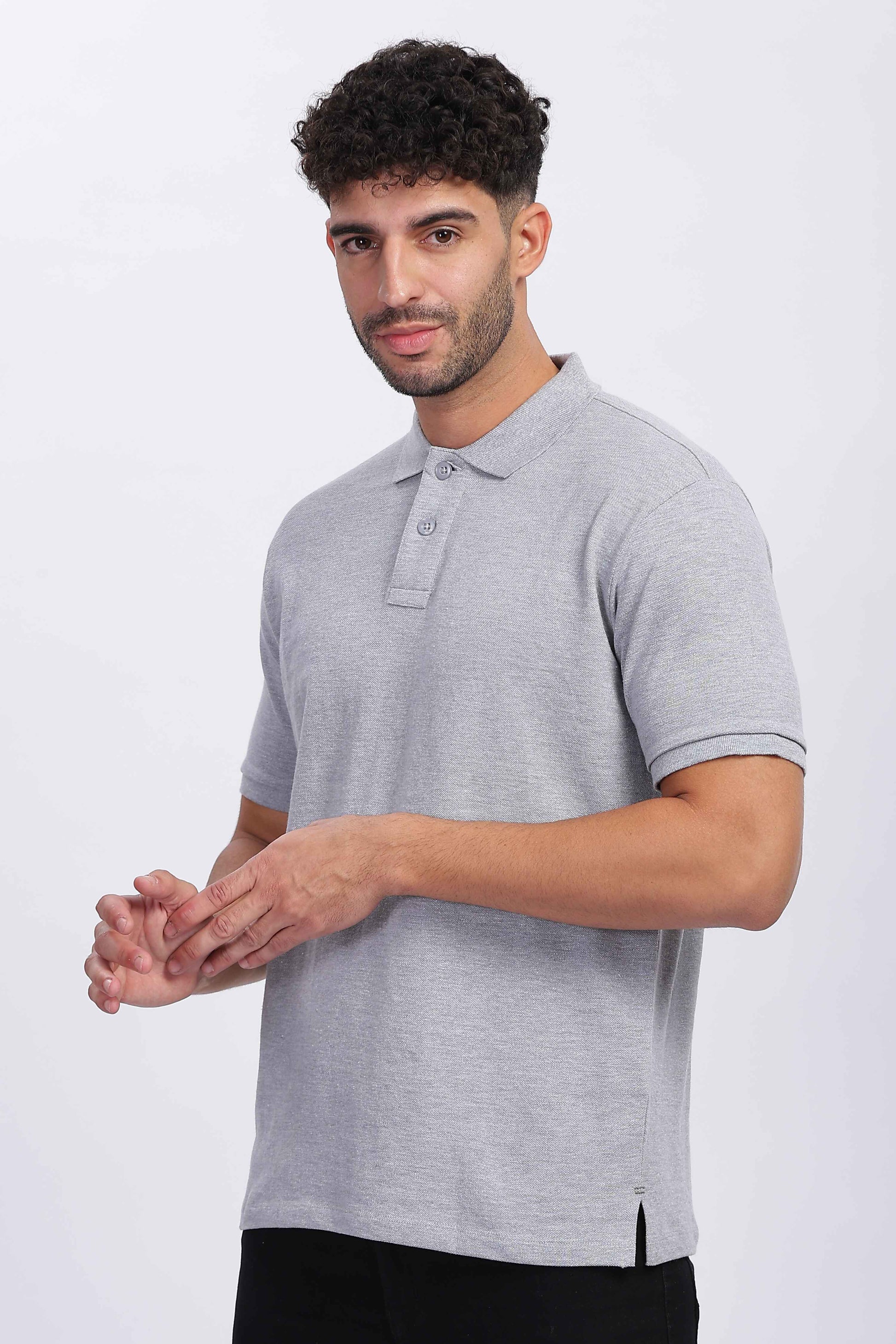 Grey Polo T Shirt for Men 