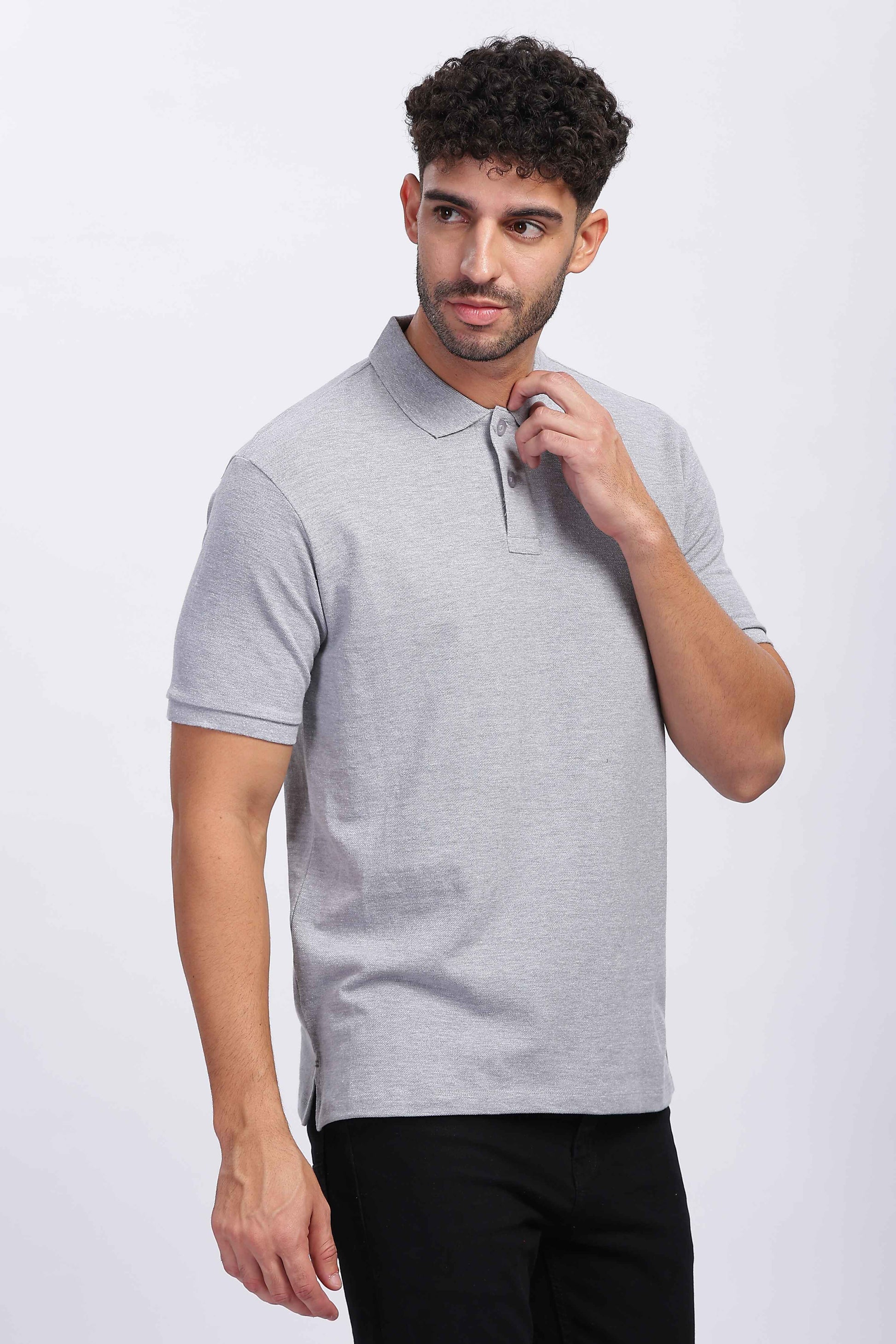 Grey Polo T Shirt for Men 