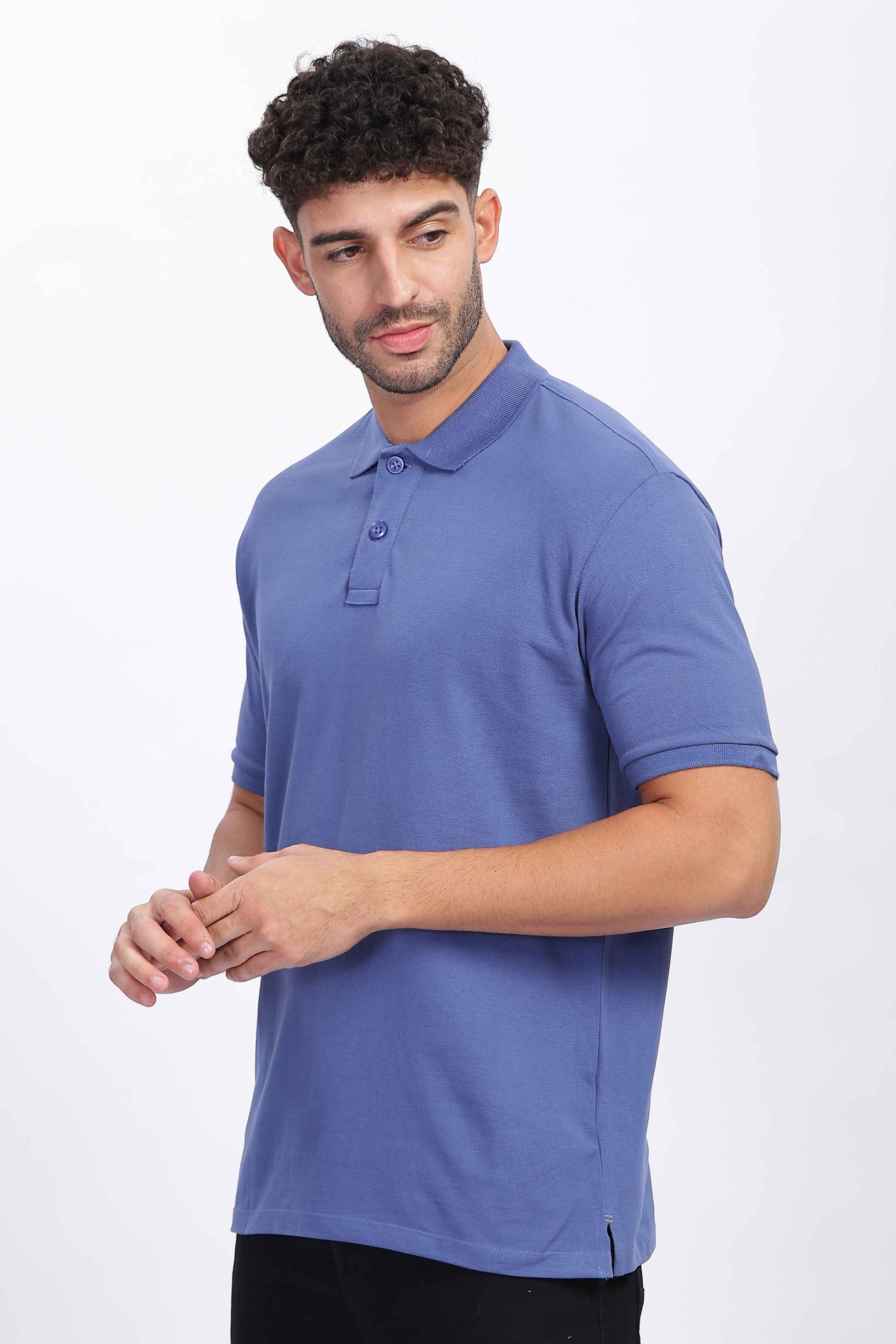  Mens Blue Polo T Shirt 