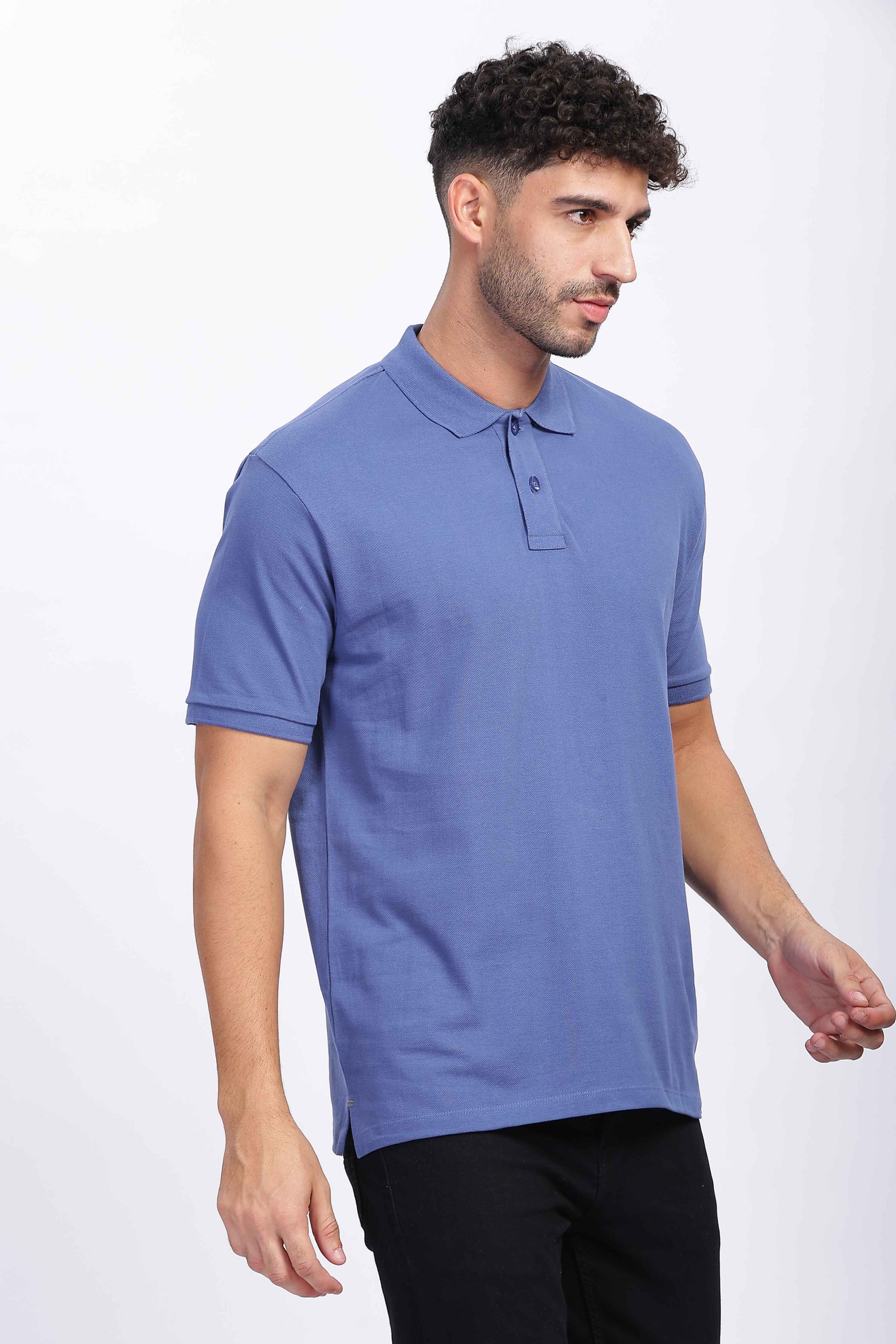  Mens Blue Polo T Shirt 