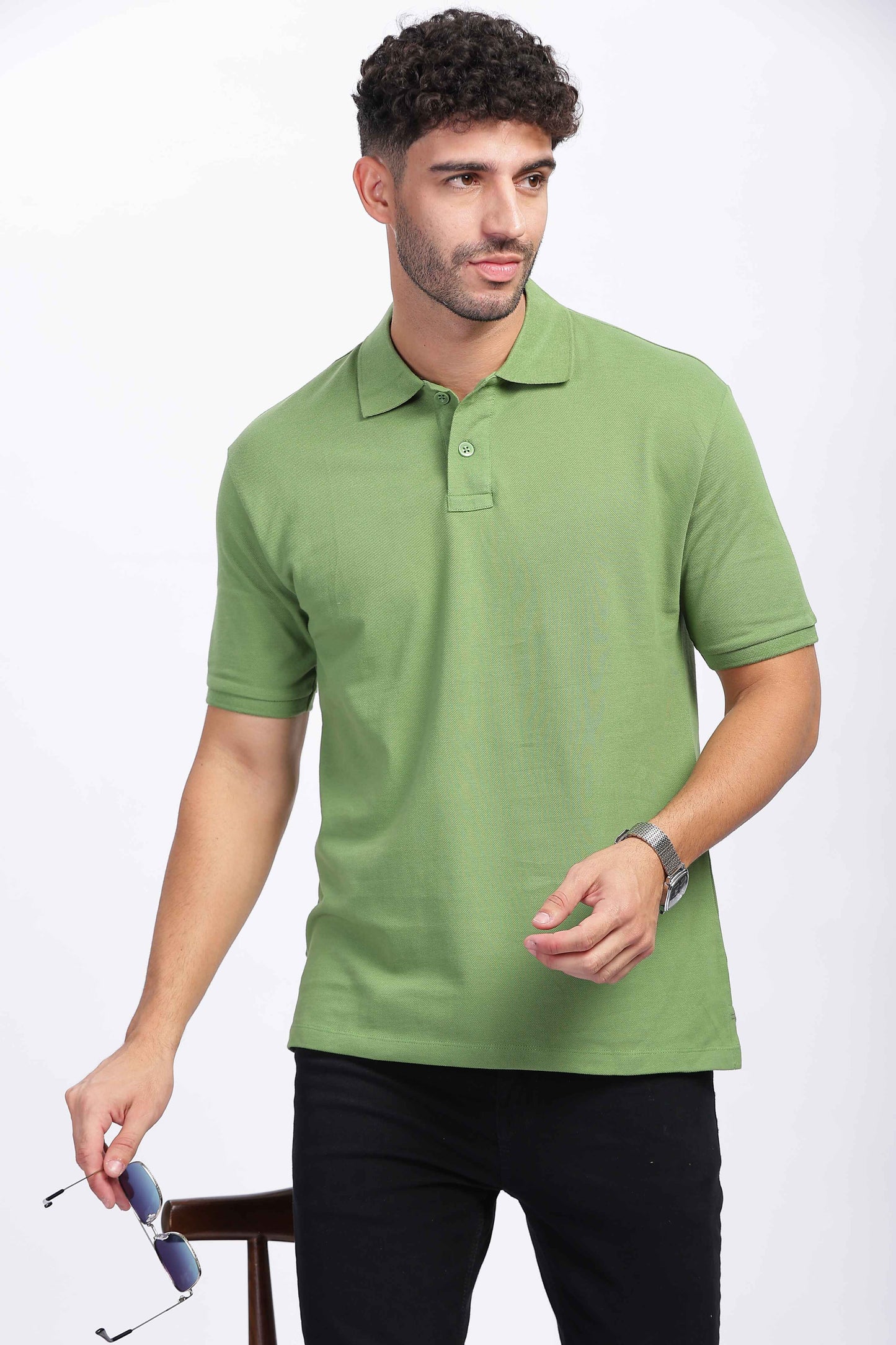  Light Green Polo T Shirt 