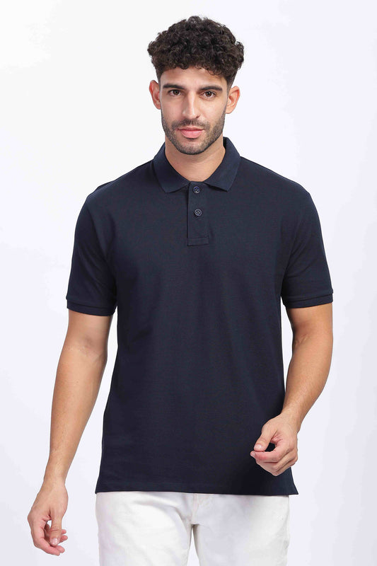 Navy Blue Polo T Shirt