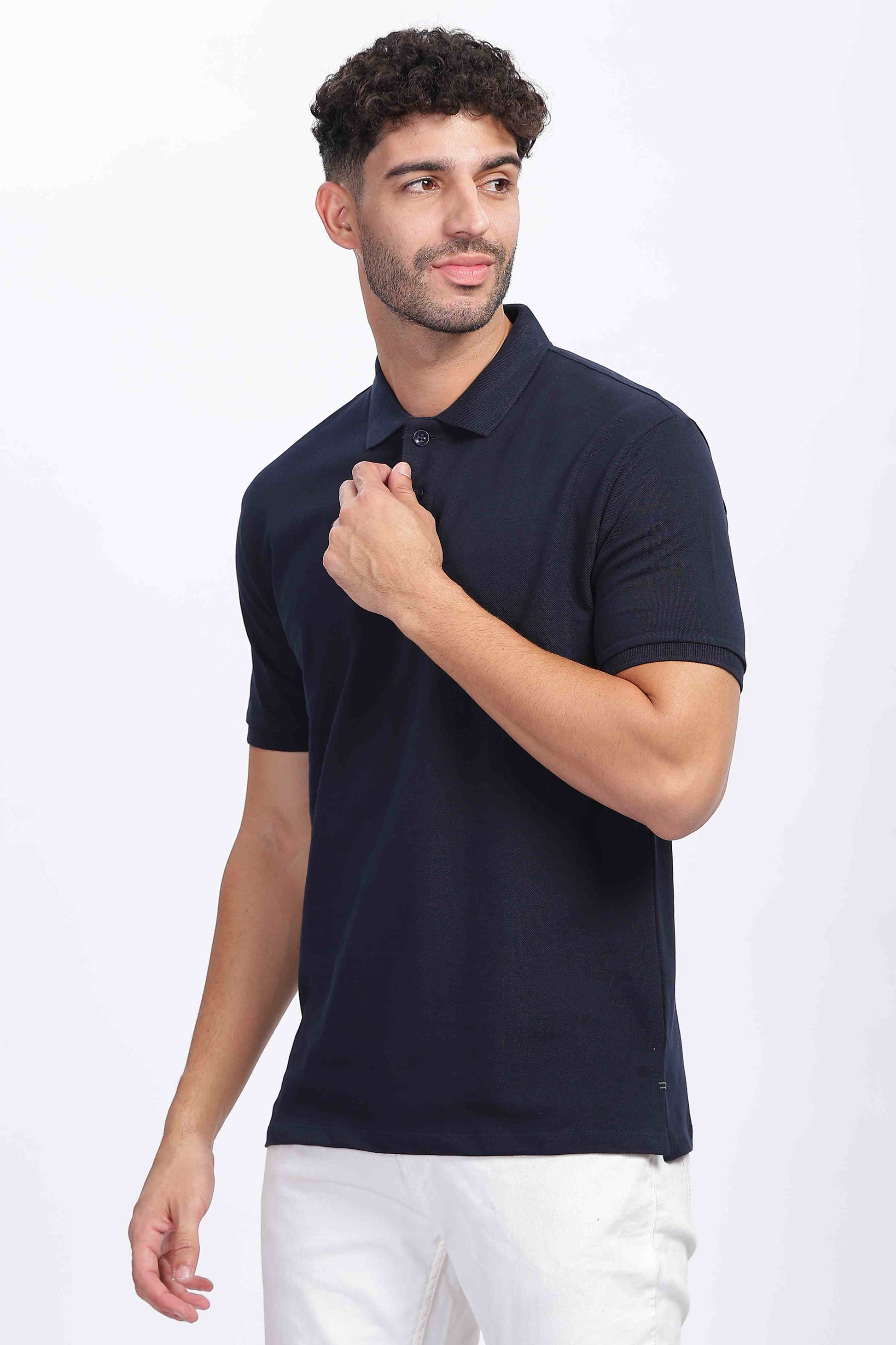 Navy Blue Polo T Shirt