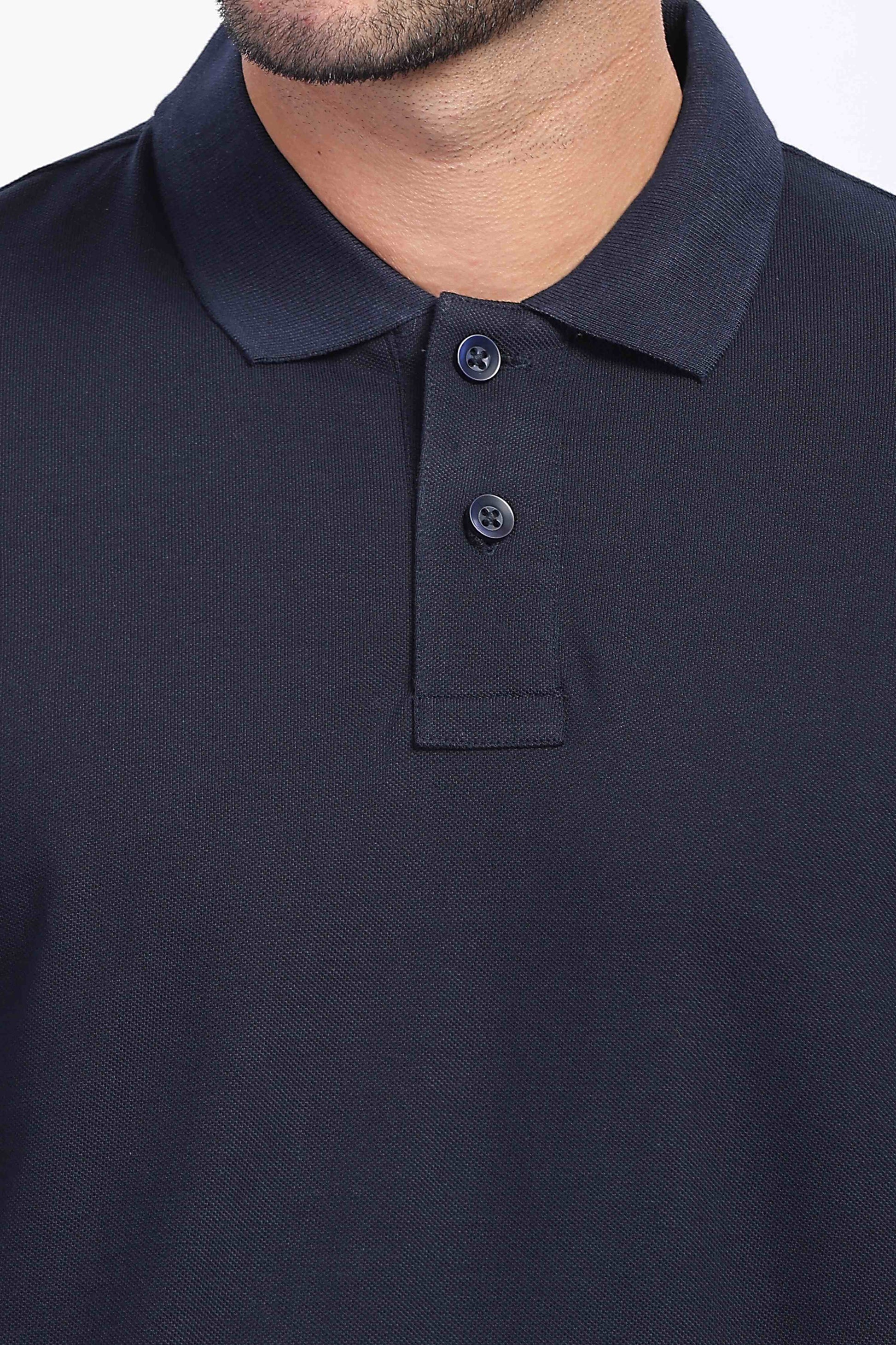 Navy Blue Polo T Shirt