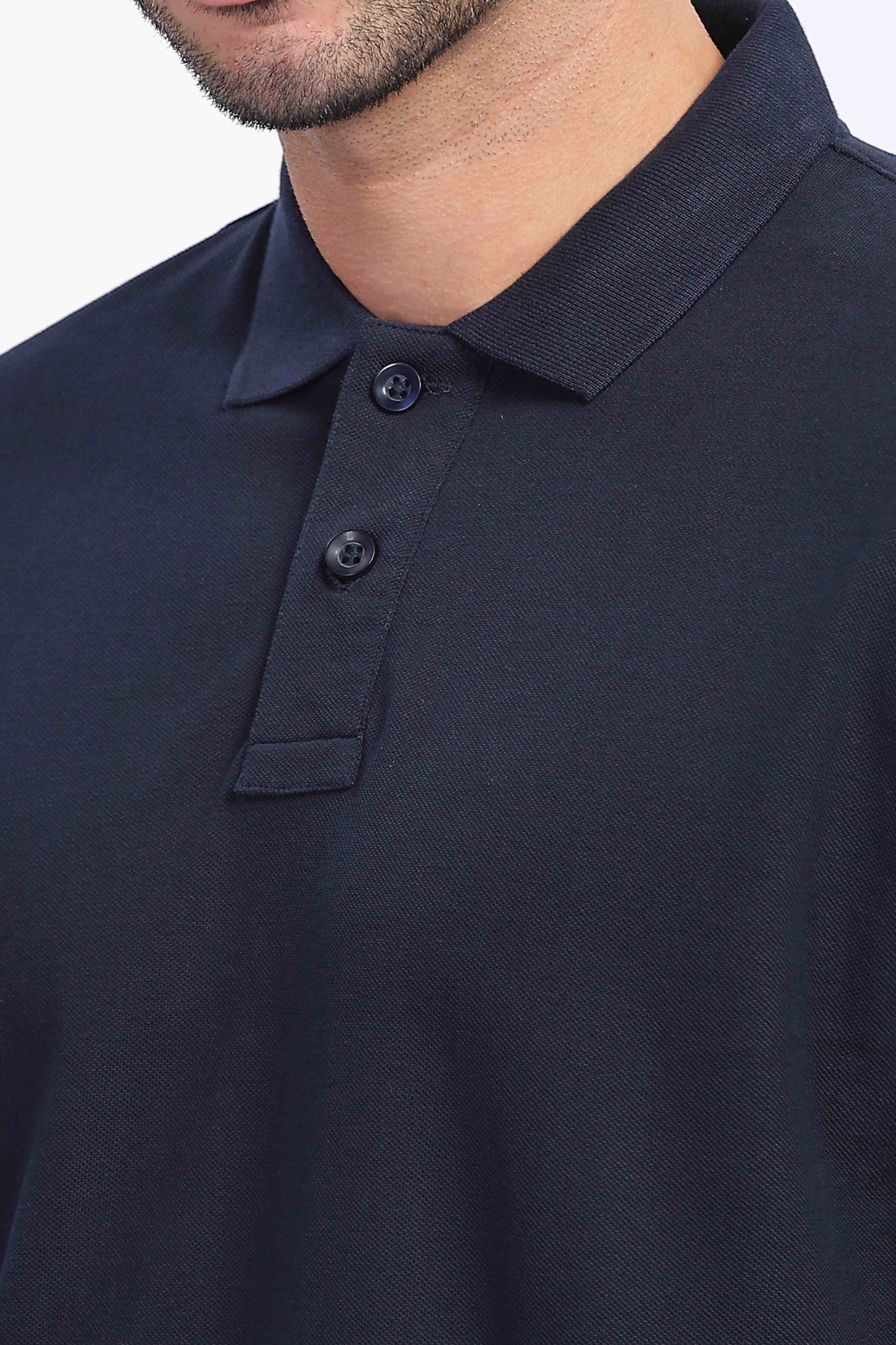 Navy Blue Polo T Shirt