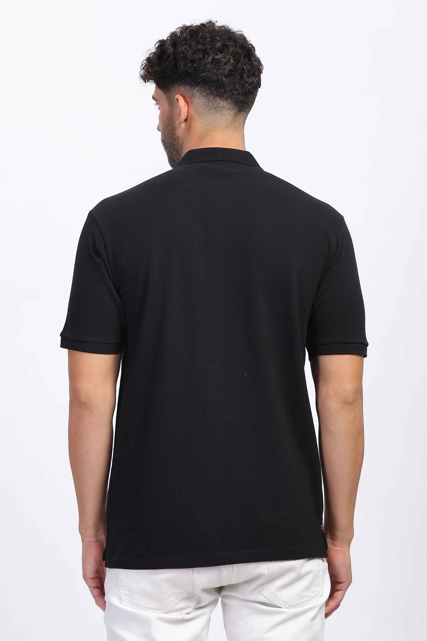 mens black polo t-shirt