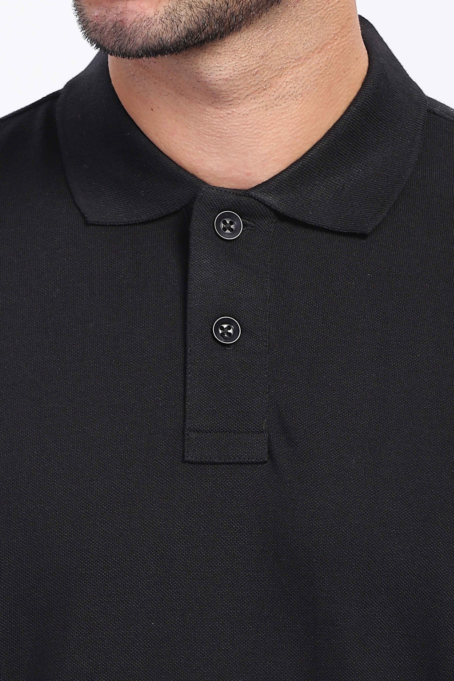 mens black polo t-shirt